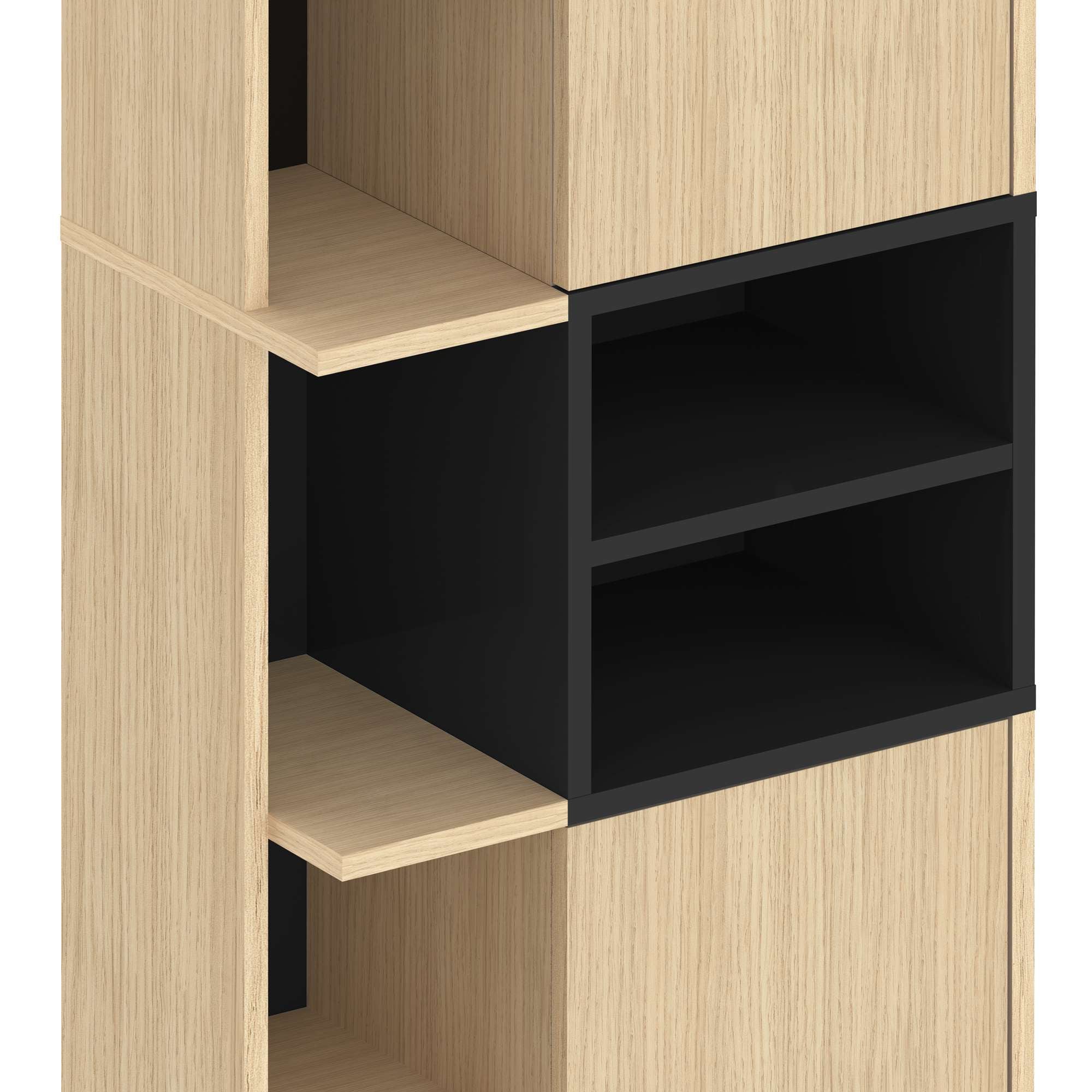 TemaHome Hochschrank »Kube Badschrank, Aufbewahrung, Platzsparend, Höhe 182 cm«, mit offenen Fächern und 2 Türen