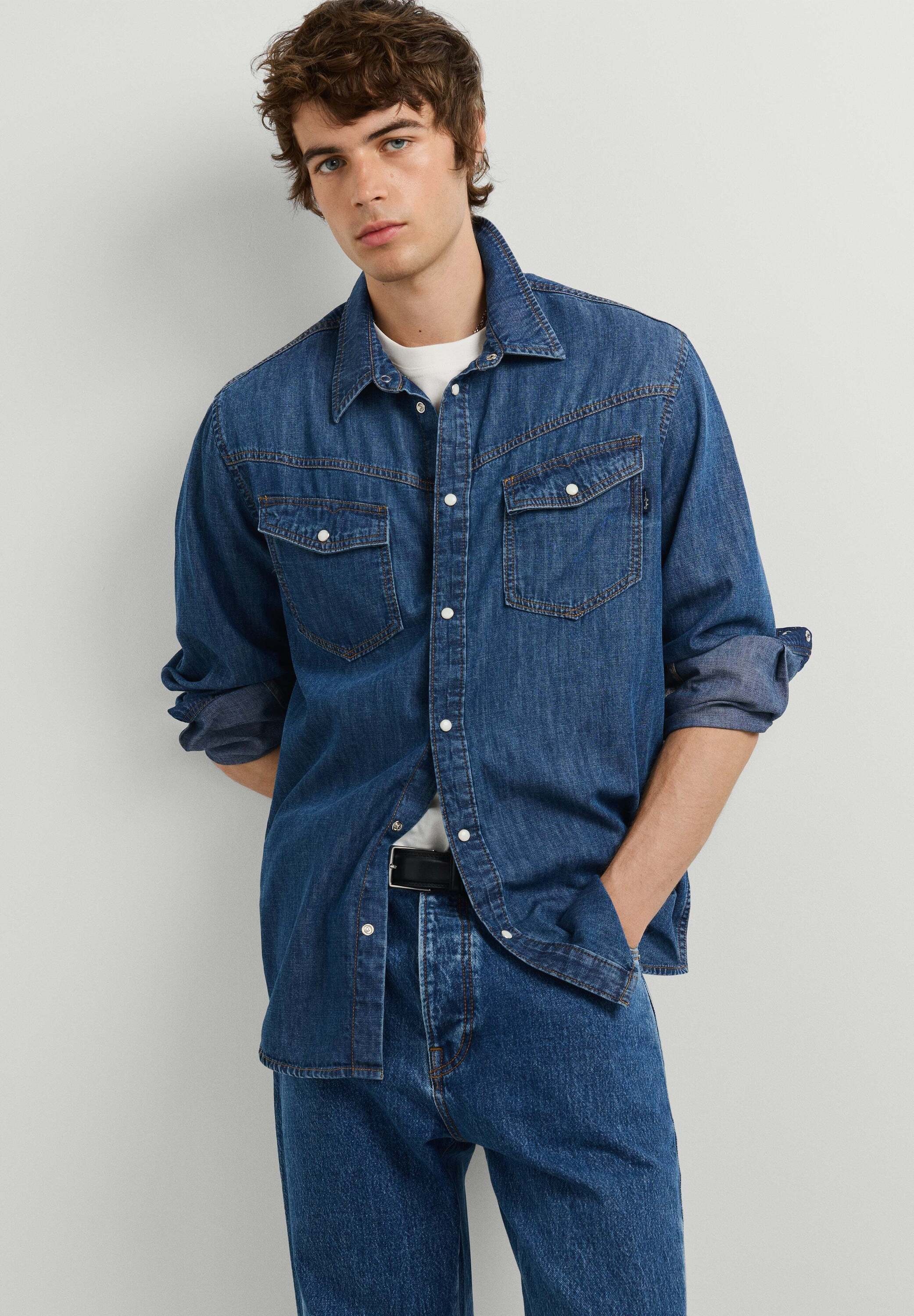 Pepe Jeans Funktionsshirt "shirt HAMMOND AUTHENTIC SHIRT DARK USED"