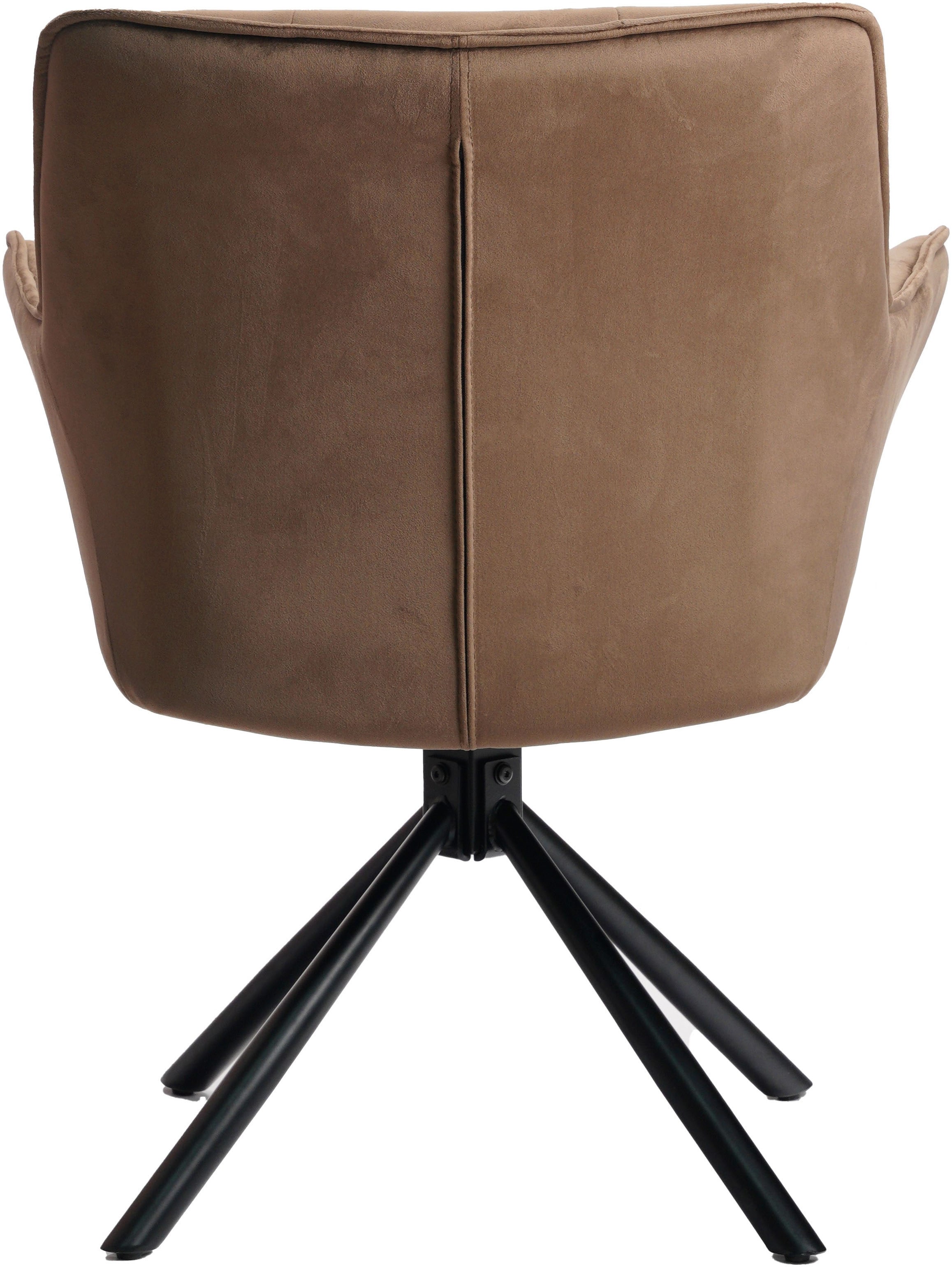 OTTO home Drehstuhl »Lika, TOPSELLER!, OTTOs Choice« () 2er Set, 360 Grad Drehfunktion, Samtpolsterung