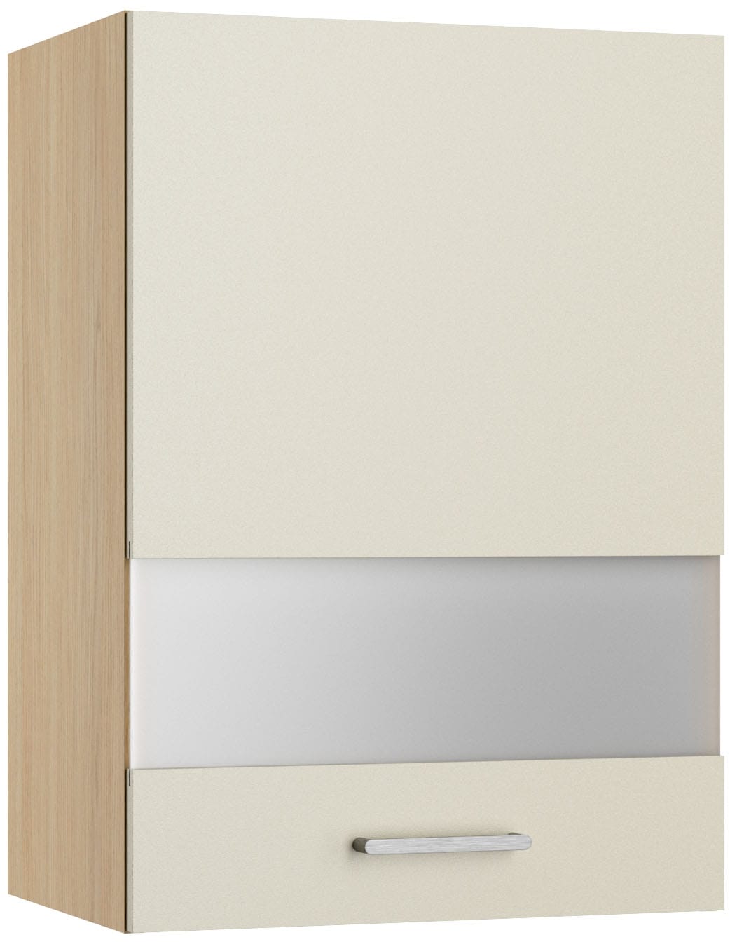 KOCHSTATION "KS-Lucy" Breite 50 cm, mit 1 Segmentglastür, 2 Einlegeböden, Soft-Close