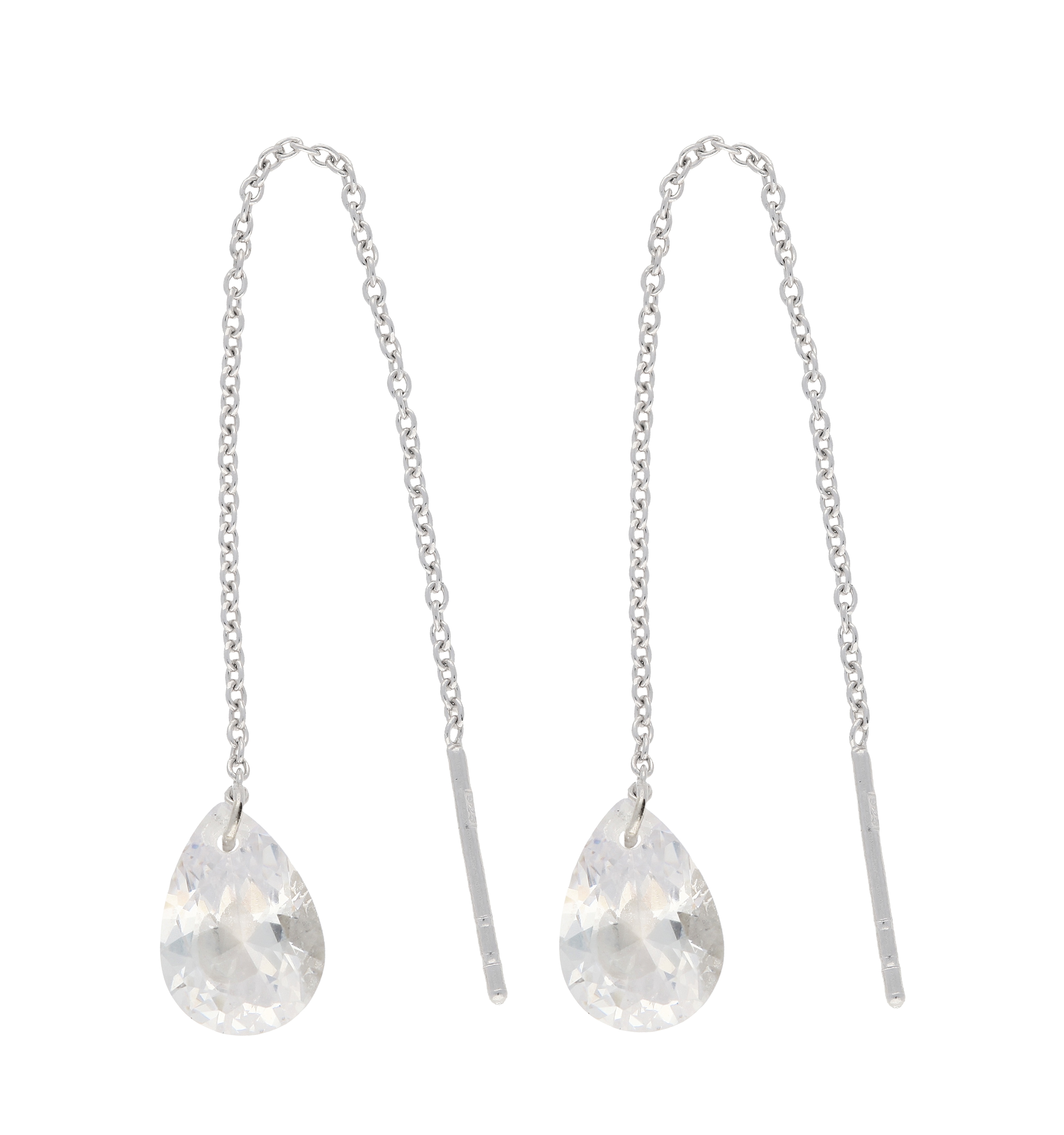 VIVANCE Damen Paar Ohrhänger "pure elegance", Silber 925 (Sterlingsilber), silber, Silber 925 (Sterlingsilber), Ohrringe