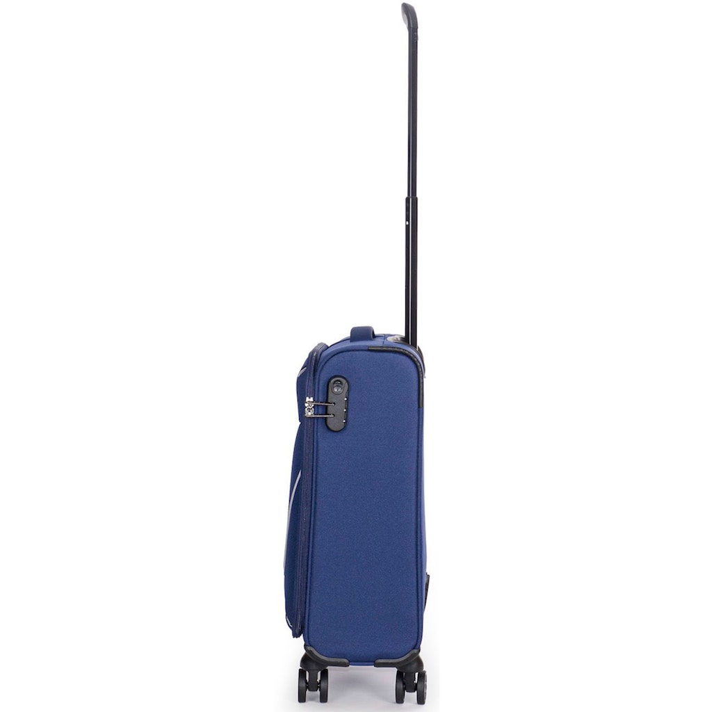 Stratic Weichgepäck-Trolley »Strong S, navy«, 4 Rollen, Handgepäck Reisekoffer Reisegepäck Zahlenschloss