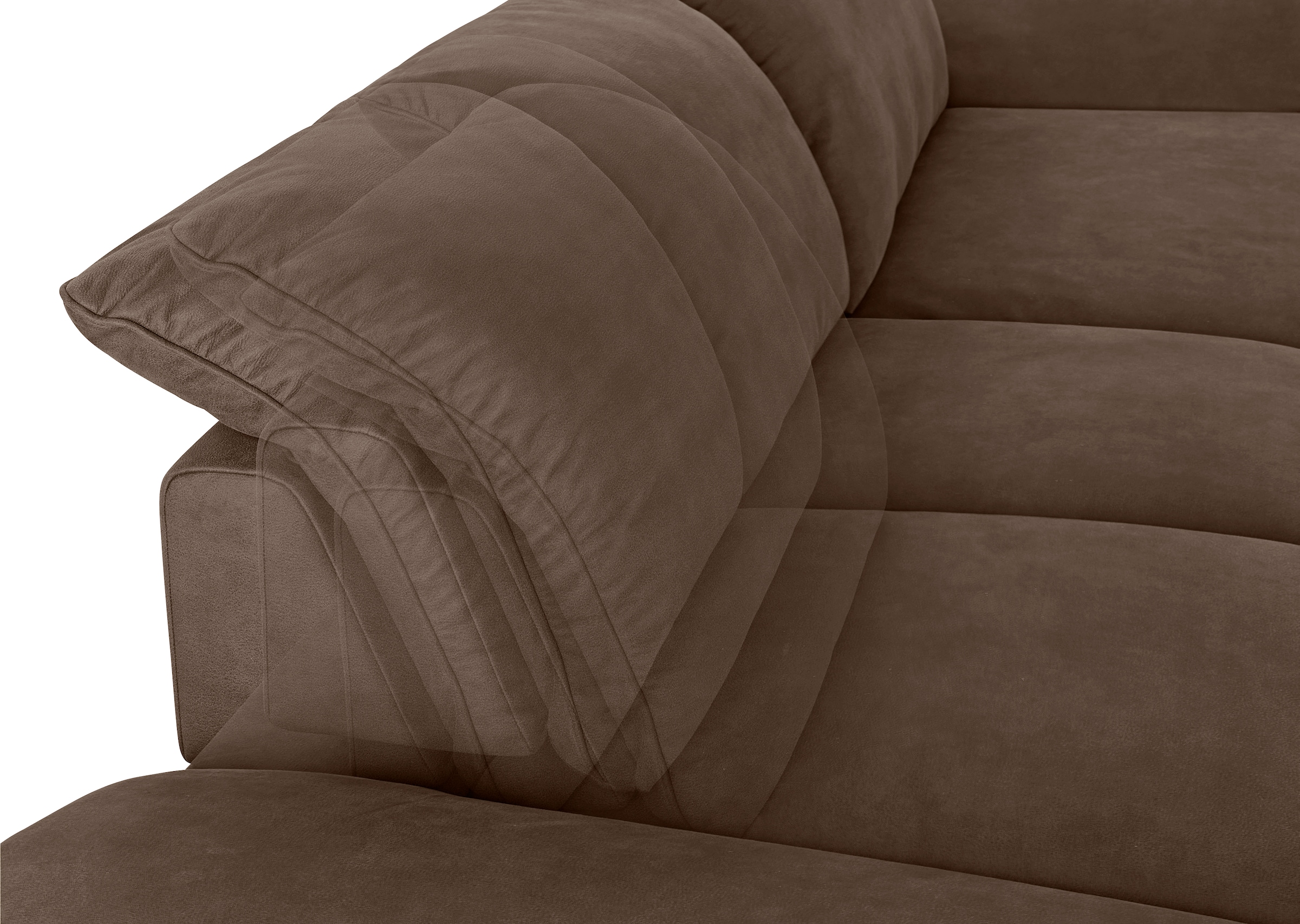 W.SCHILLIG Ecksofa »enjoy&MORE, Designsofa, elegant und bequem, L-Form« mit Sitztiefenverstellung, Füße silber matt, Breite 310 cm
