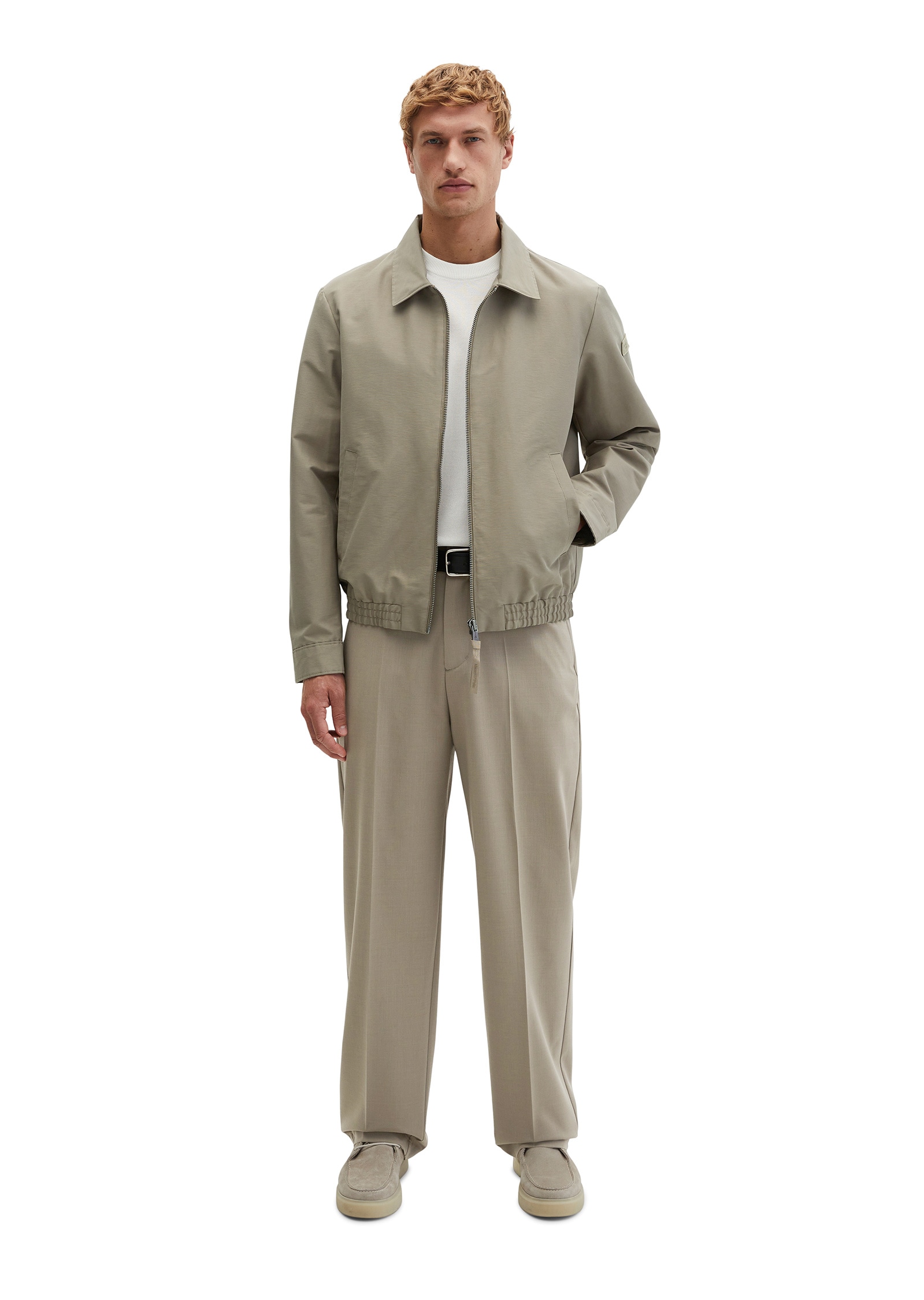 Marc O'Polo Outdoorjacke »aus wasserabweisendem Bio-Baumwoll-Canvas« ohne Kapuze