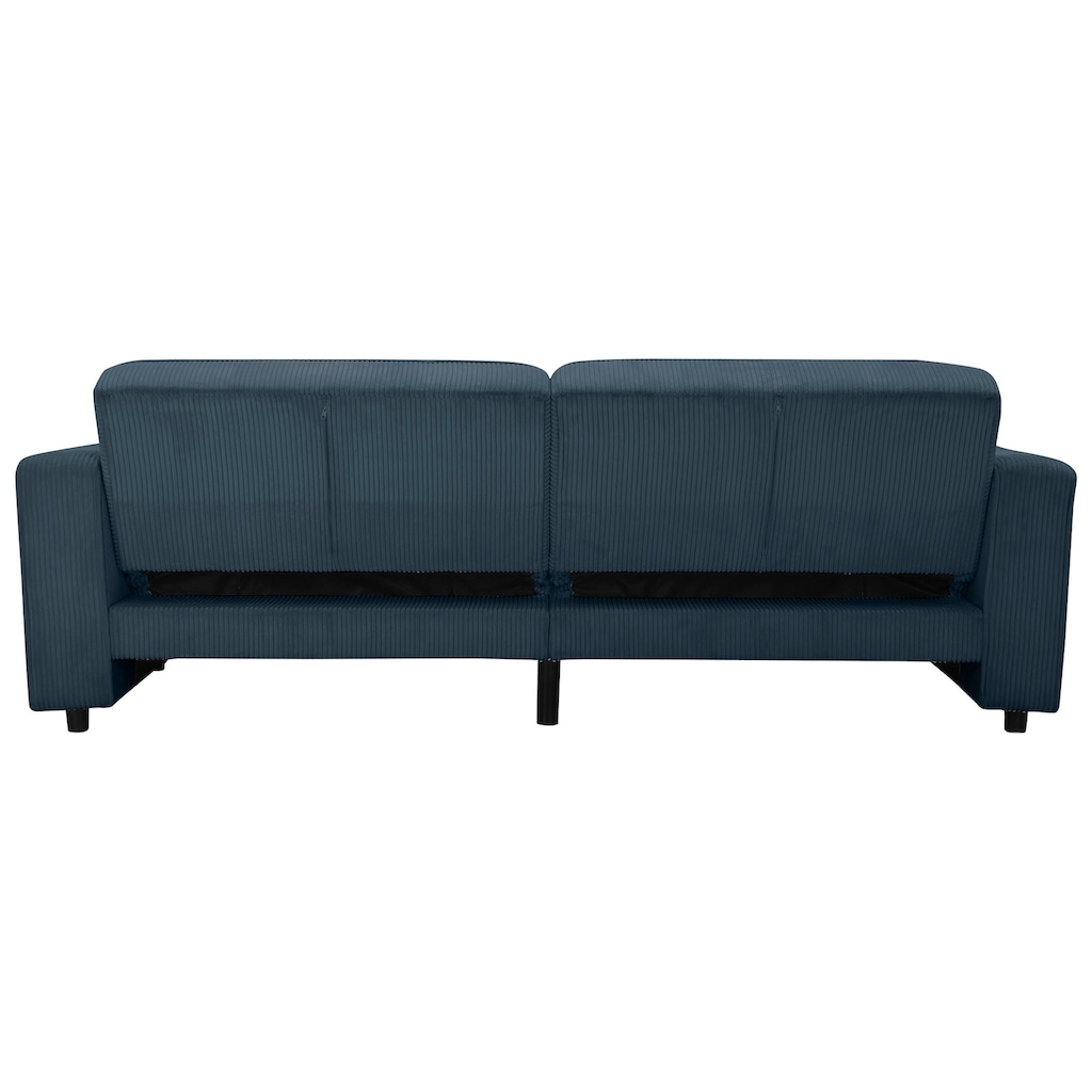 Dorel Home 3-Sitzer »Allie Schlafsofa 225 cm«, Bett-Funktion (108/190cm), trendiger Cord o. pflegeleichter Velours