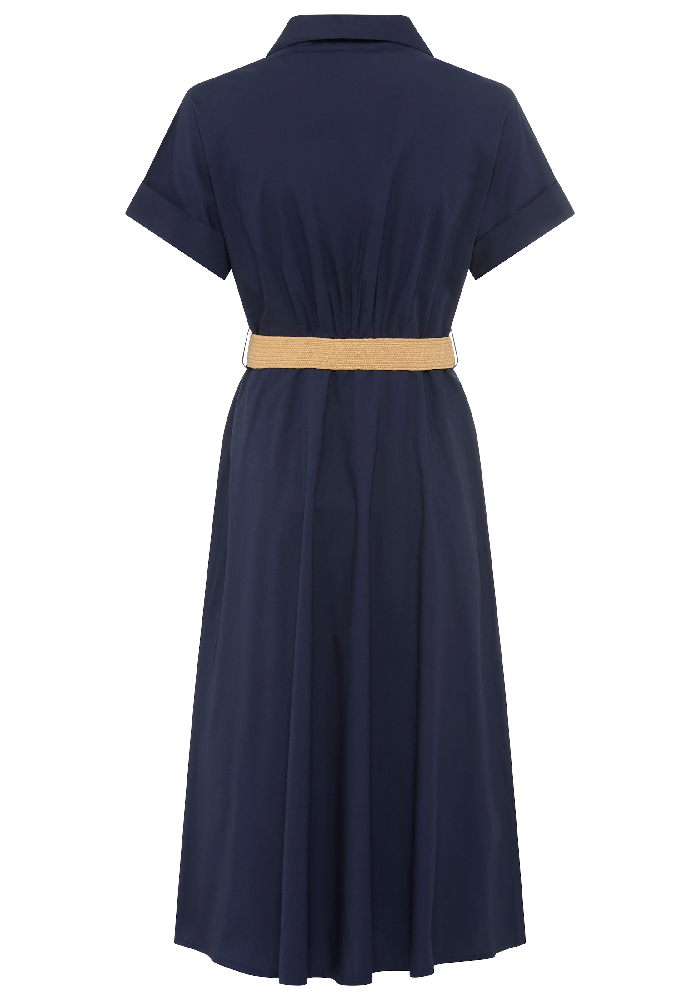 Laura Scott Hemdblusenkleid wadenlang, feminin, für vielseitige Anlässe, aus Baumwolle