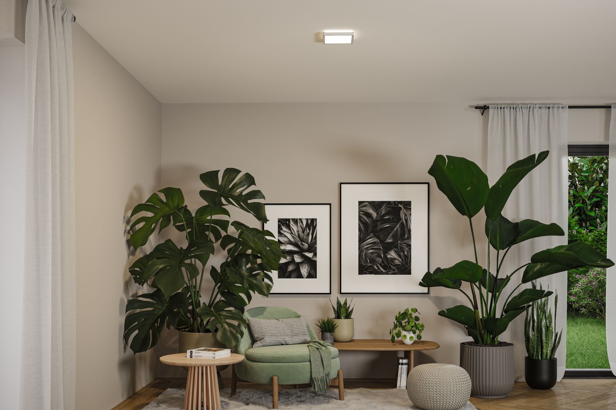 Paulmann LED Panel »Atria Shine IP44 eckig 190x190mm 8W 1160lm 3000 - 6500K« LED-Modul 1 Stk. Tageslichtweiß Farbwechsler