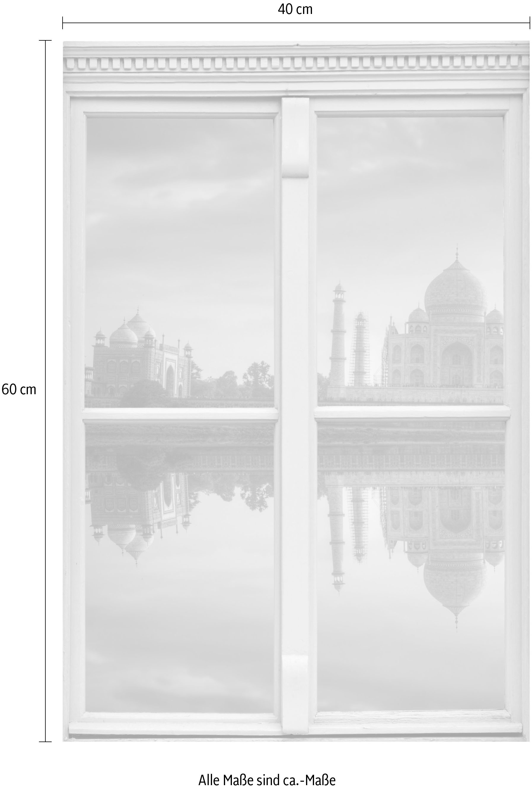 queence Wandsticker "Taj Mahal", Wandsticker, Wandbild, selbstklebend, 3D, günstig online kaufen