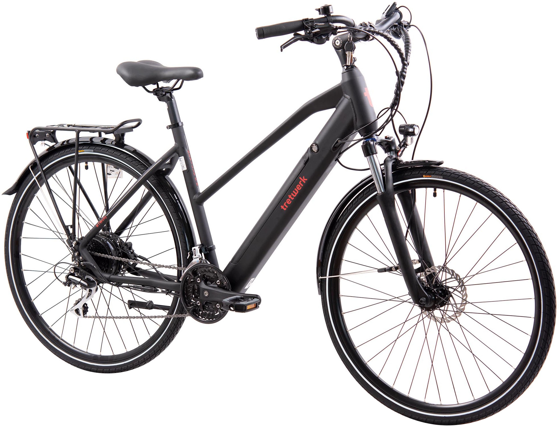 Tretwerk E-Bike "Seville 5.0", 24 Gang, Shimano, Heckmotor 250 W, Pedelec, Elektrofahrrad für Damen u. Herren