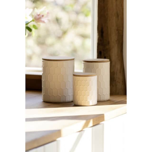 | WENKO (1 Keramik Vorratsdose tlg.), Vorratsdose mit Bambus-Deckel »Maya«, aus FSC, kaufen BAUR