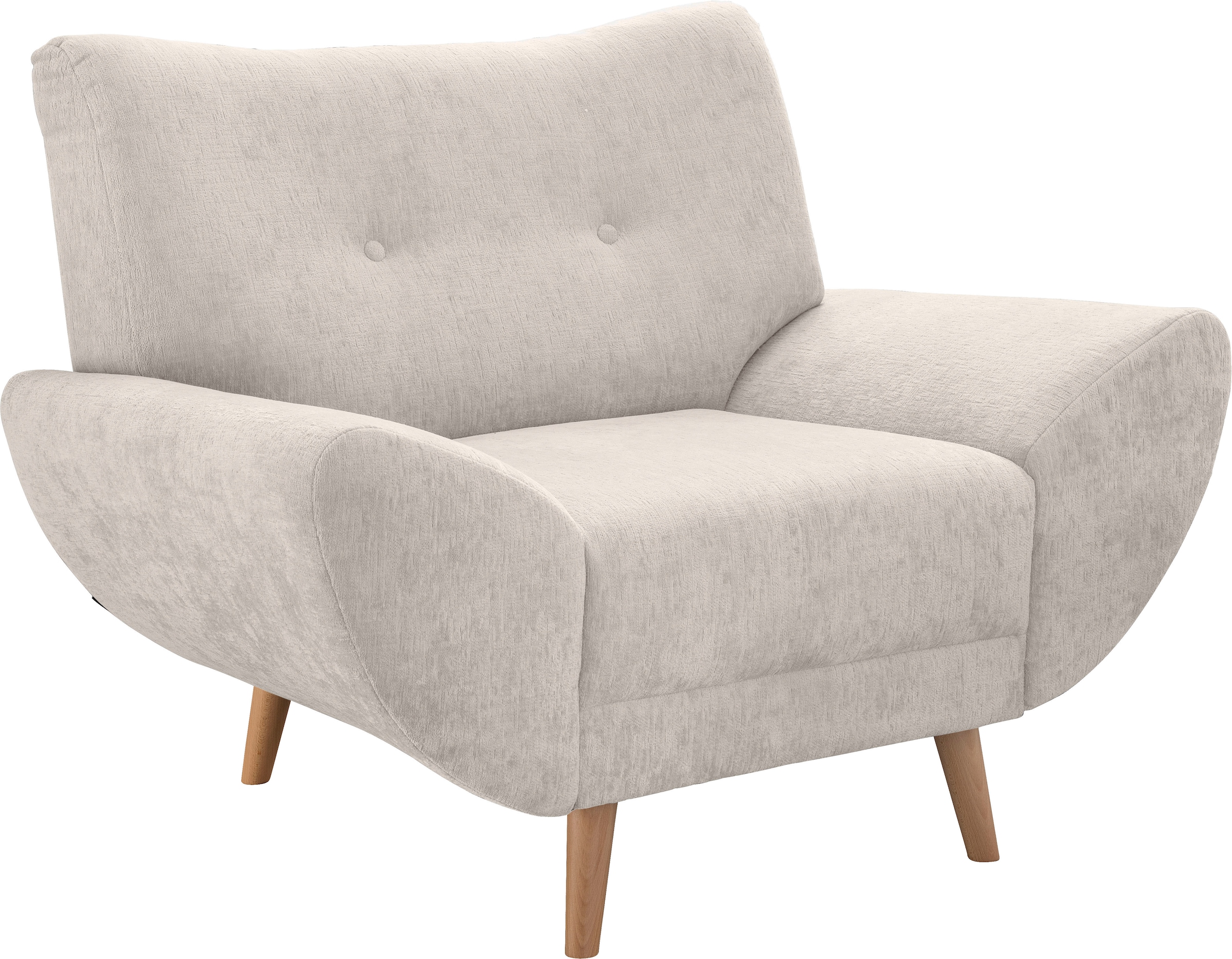 Home affaire Sessel "Basta komfortable Wellenunterfederung, Breite 111cm"