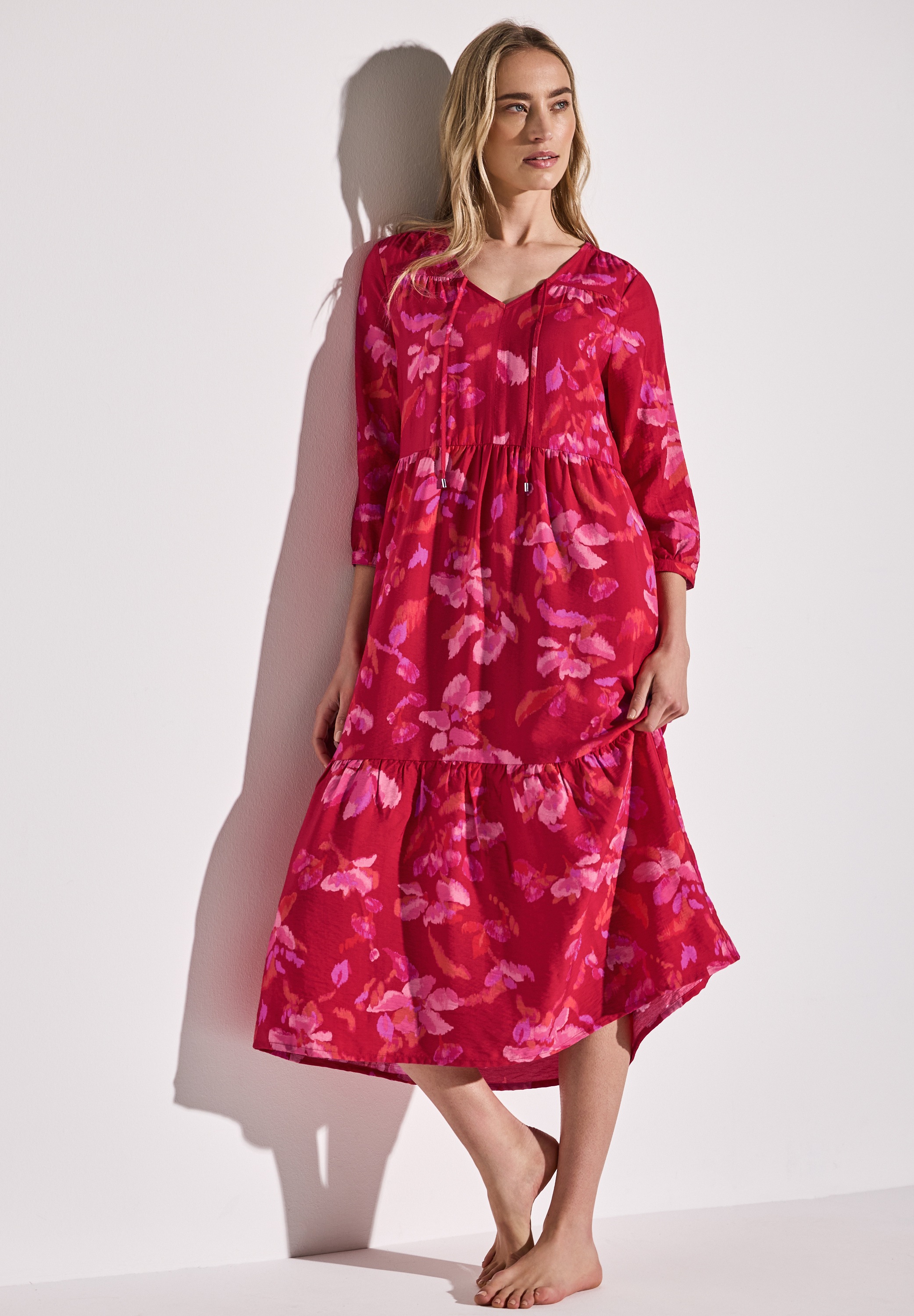 STREET ONE Tunikakleid, Sommerkleid mit Volants günstig online kaufen