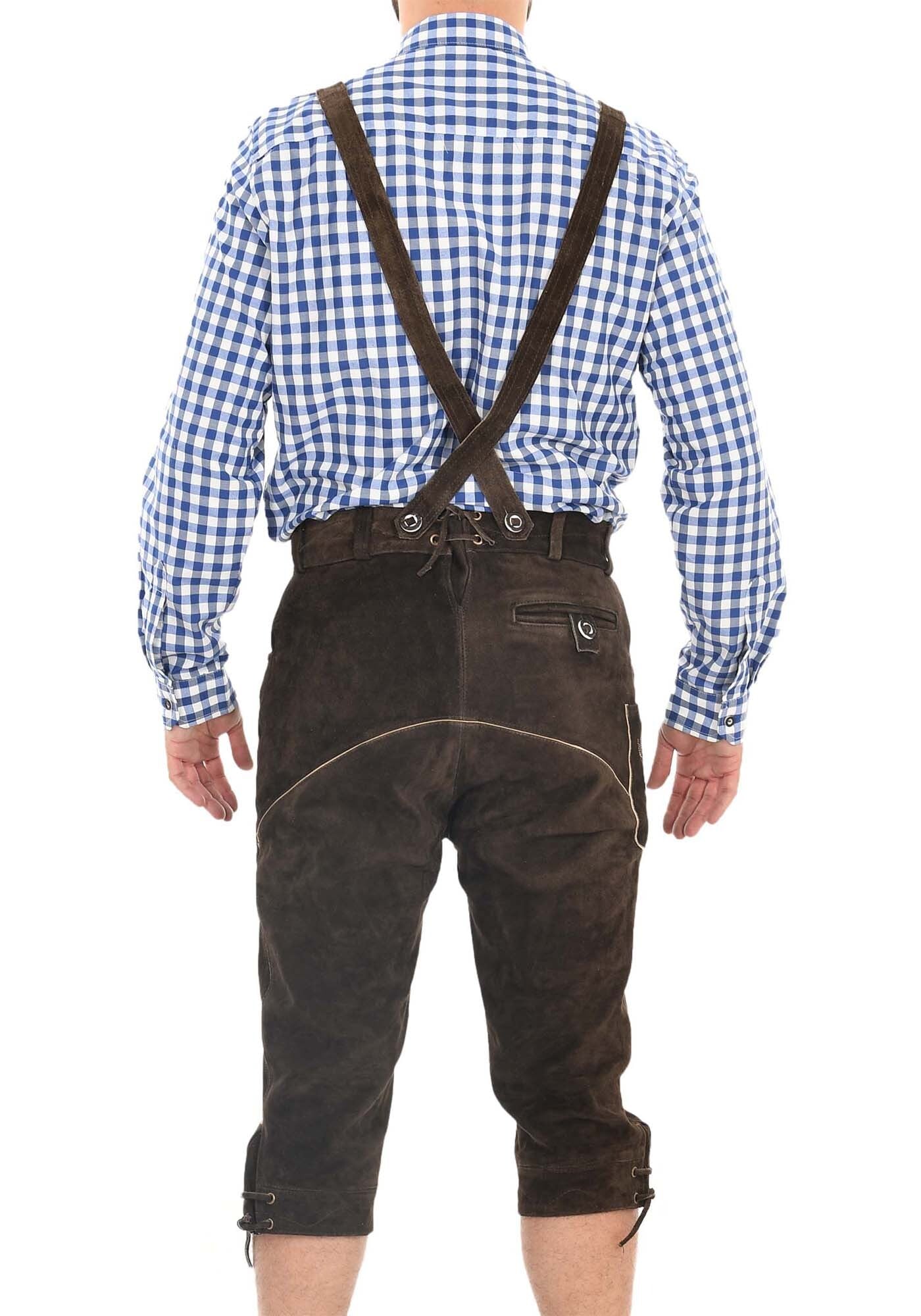 Alessandro Salvarini Trachtenlederhose »ASSeppl«, Lederhose aus Echtleder mit Träger im traditionellen Stil