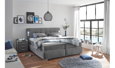 ED EXCITING DESIGN Boxspringbett »Laverno«, (6 St.), inkl. Topper mit Klimaband, Duo... kaufen