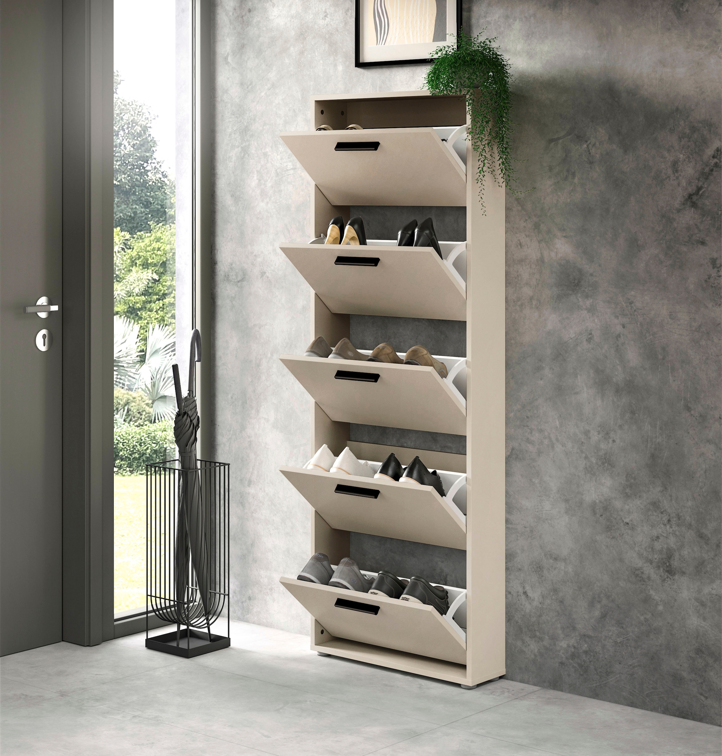 HBZ Schuhkommode »Sam Schuhkipper, Schuhschrank BxHxT 59x169x17 cm« 1 Stk. tlg. Breite 59cm, FSC-Mix Credit