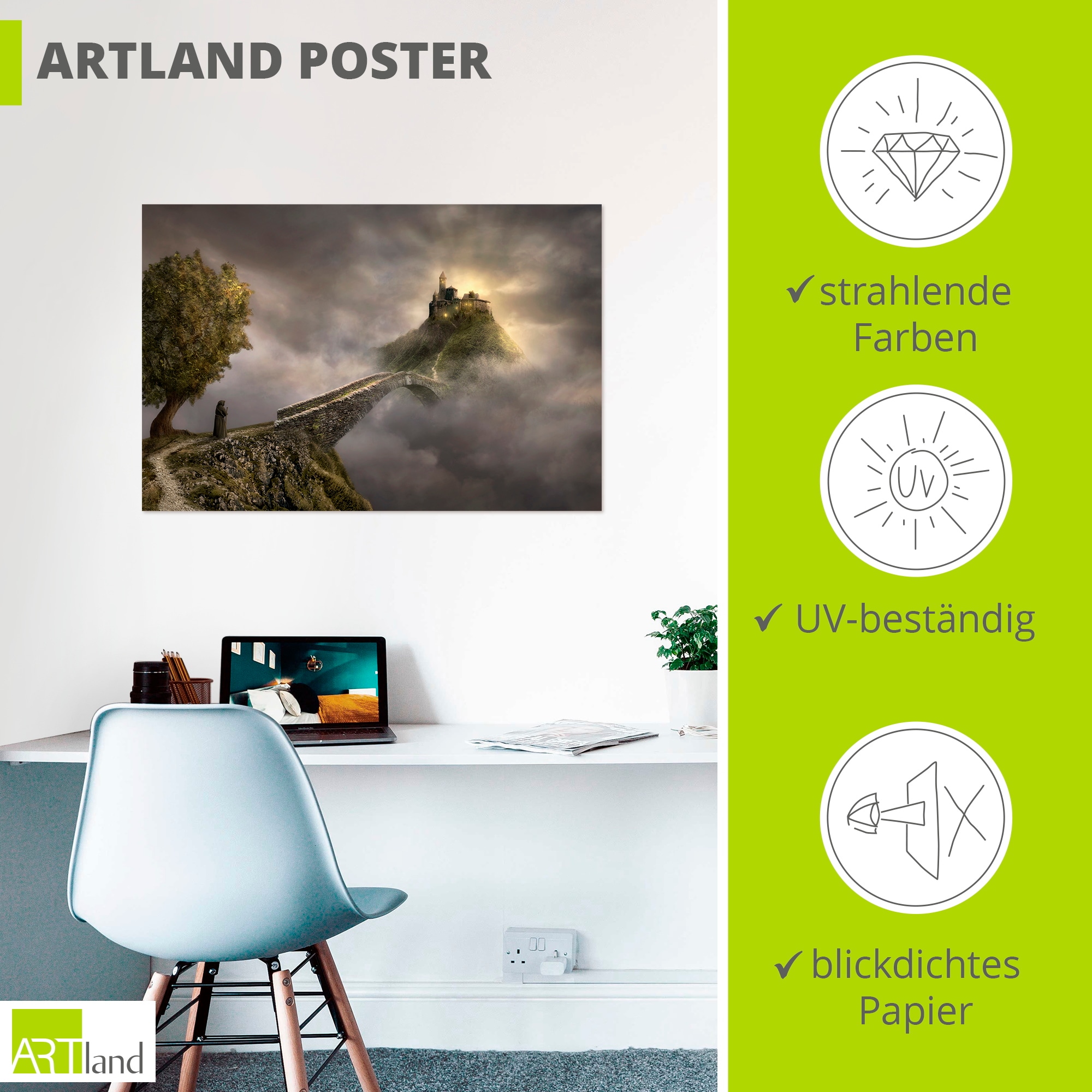 Artland Wandbild »Über den Wolken« 1 Stk. tlg. als Alubild, Leinwandbild, Poster, Wandaufkleber in verschied. Größen