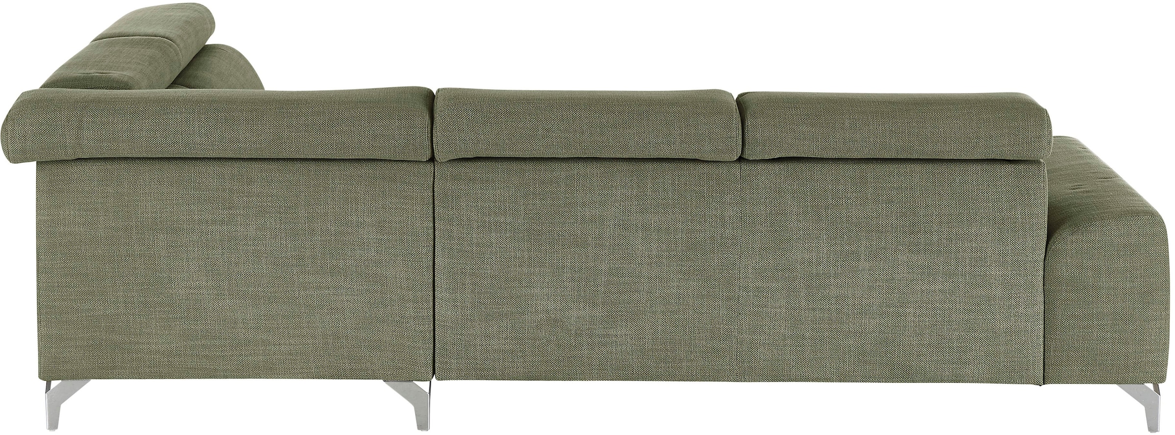 3C Candy Ecksofa »Greve Sofa immer mit manuelle Kopfteilverstellungen, modern, elegant«, wahlweise motorischer Sitzvorzug, bequem und zeitlos, L-Form