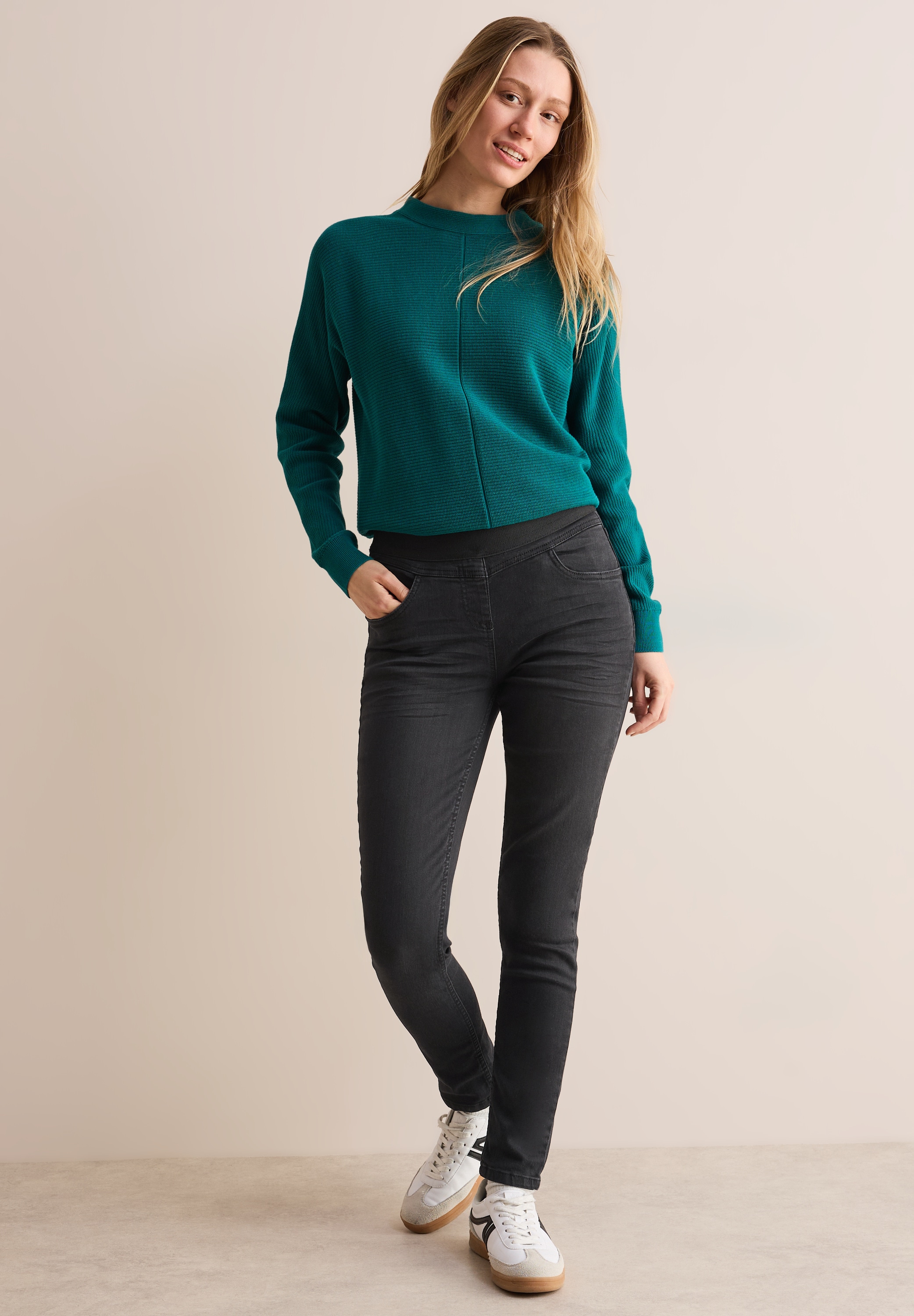 Cecil Gerade Jeans, High Waist