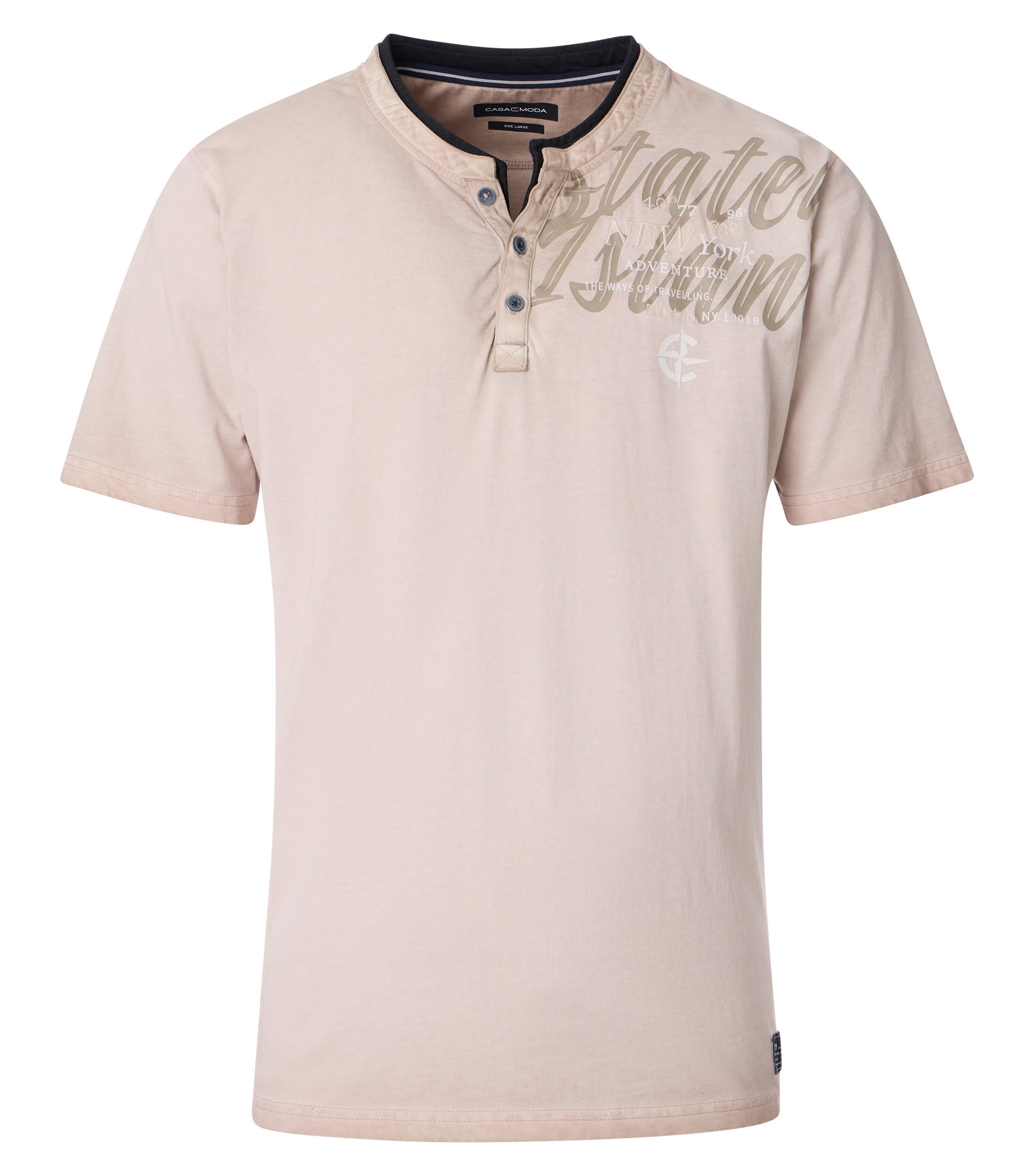 CASAMODA Henleyshirt "CASAMODA Henley Print"