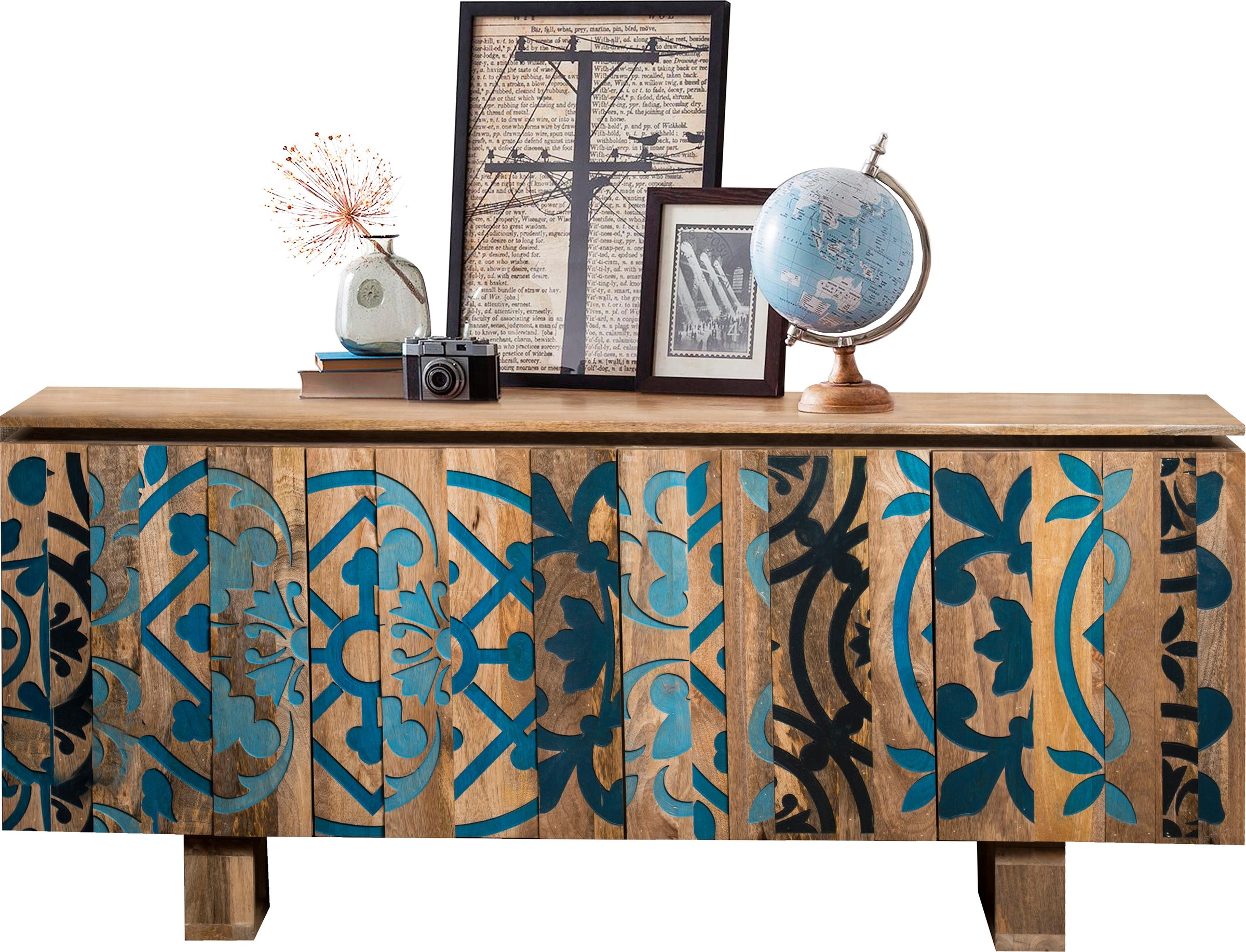 OTTO home Sideboard "Layer" Kommode mit 4 dekorativen Türen, Breite 177 cm günstig online kaufen