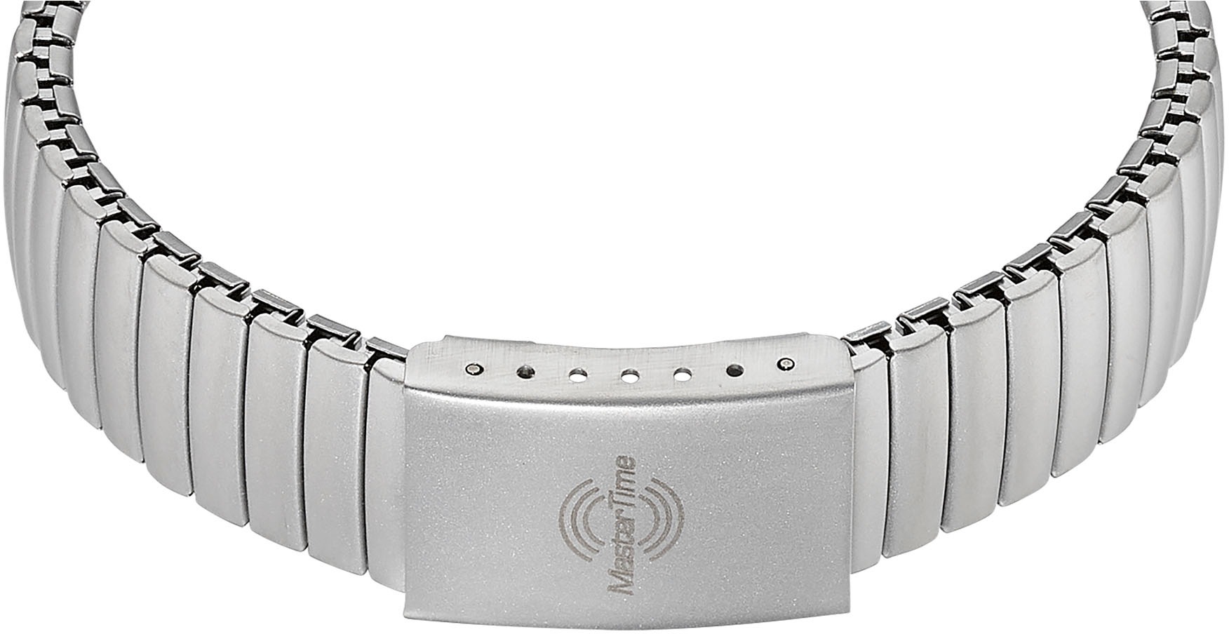 MASTER TIME Funkuhr »Super Power«, Armbanduhr, Quarzuhr, Damenuhr, Datum, Leuchtzeiger, Flexband, Zugband