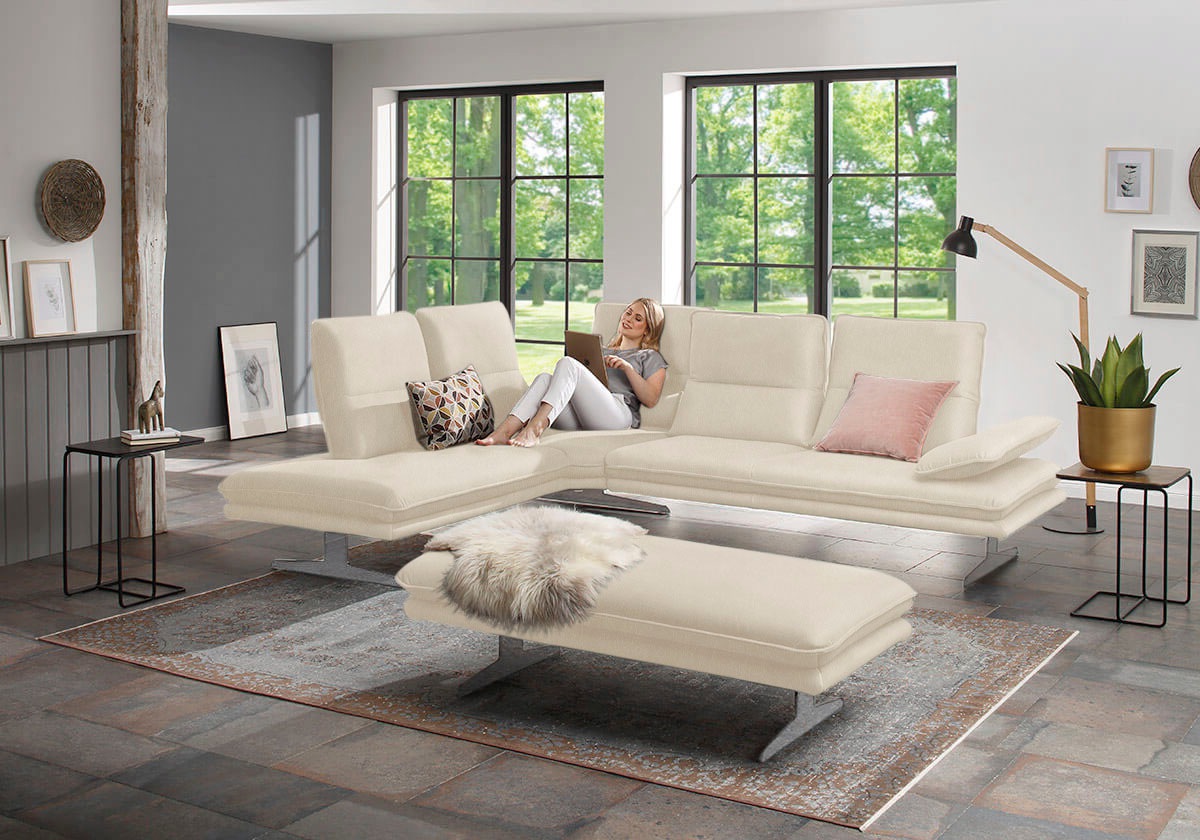 W.SCHILLIG Ecksofa "broadway, Designsofa, mit tollem Sitzkomfort, L-Form", günstig online kaufen