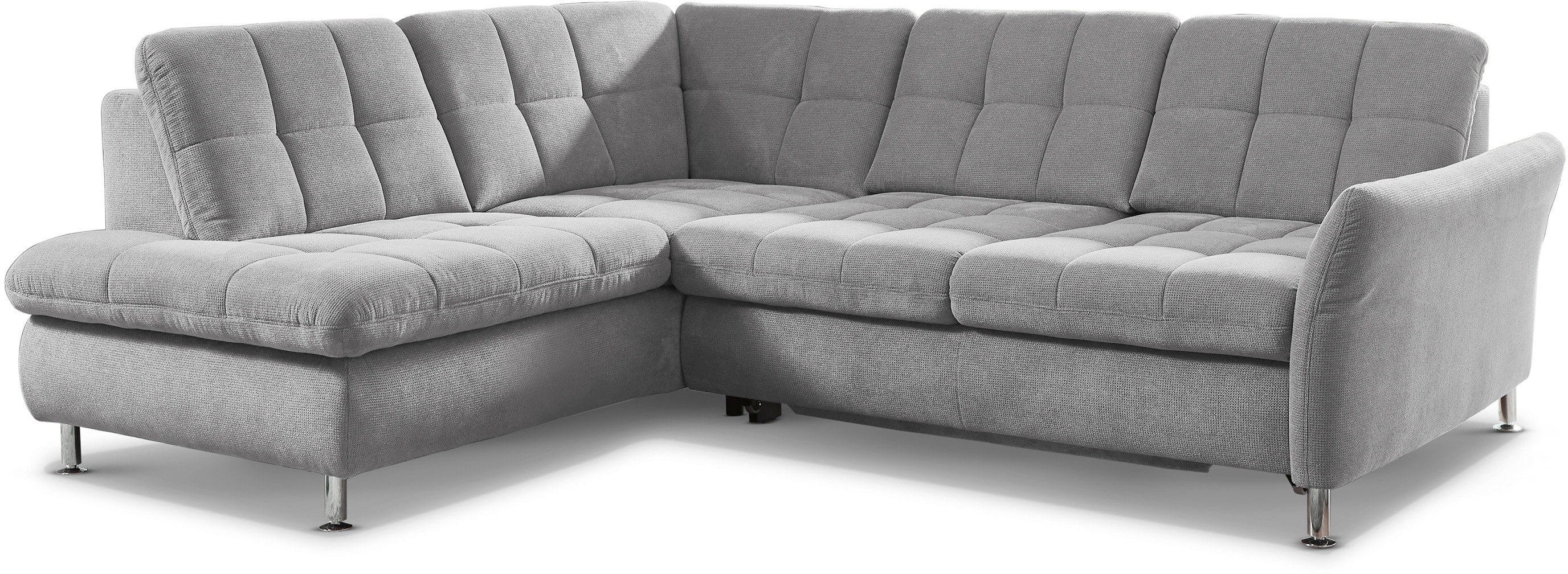 Die PlanBar Ecksofa "MP-IN20016 L-Form mit Kaltschaum-Polsterung" optional Kopfstützen & Schlaffunktion, mit Kaltschaum-Polsterung