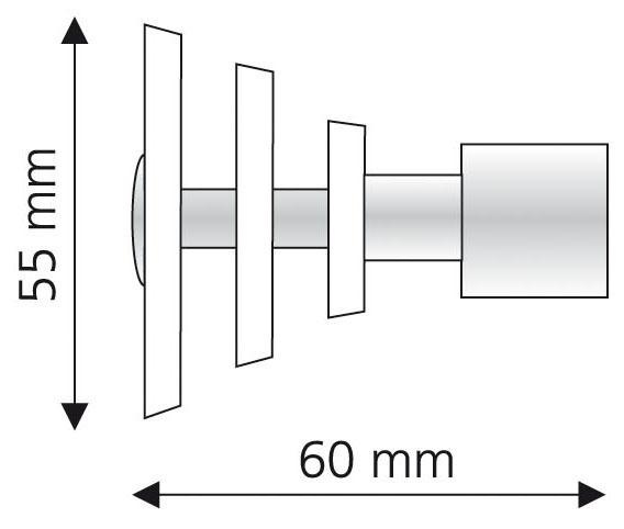 Liedeco Gardinenstangen-Endstück »Luna«, (Set, 2 St.), für Gardinenstangen Ø 16 mm