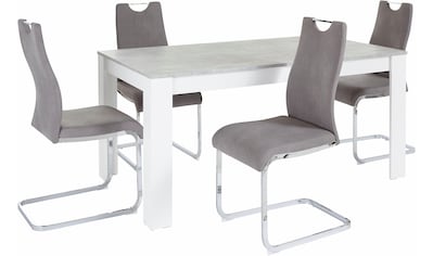 Homexperts Essgruppe »Zabona«, (Set, 5 tlg.), 4 Stühle und 1 Tisch kaufen