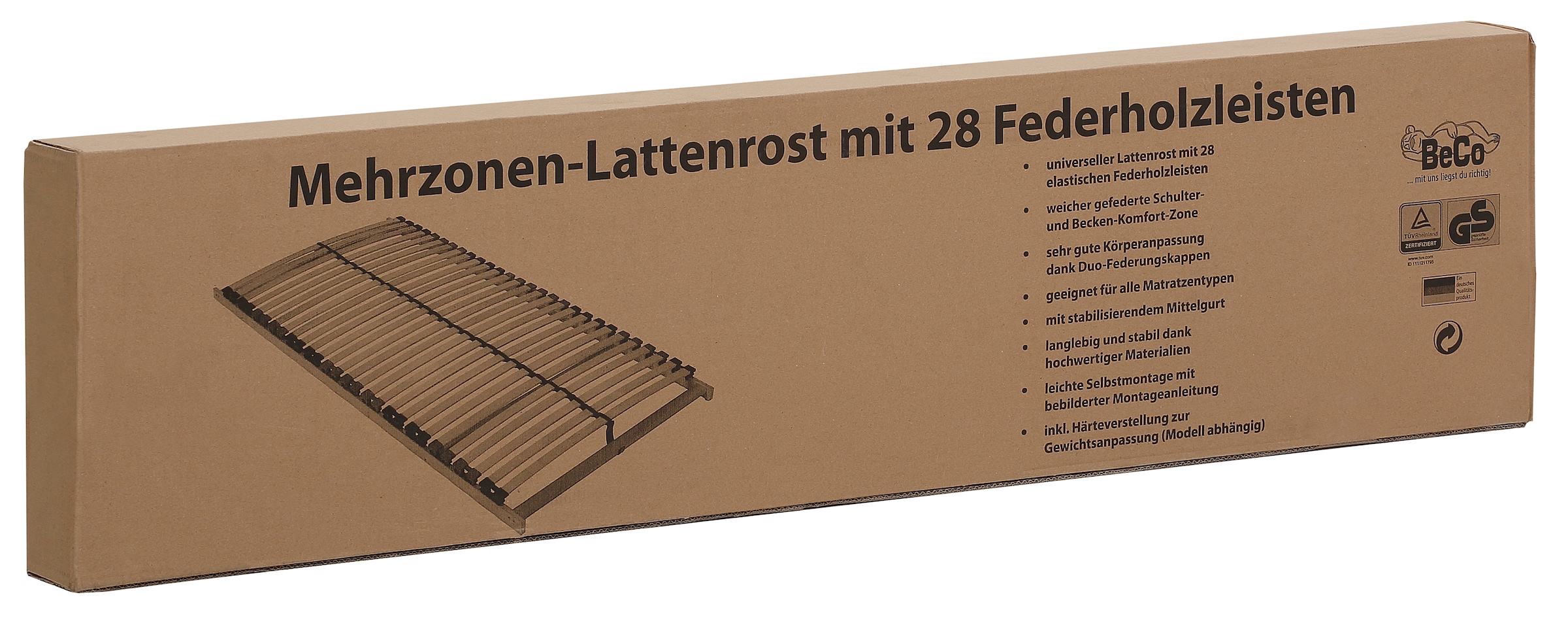 Beco Lattenrost »Super Fix«, 7-Zonen Lattenrost zerlegt im Karton