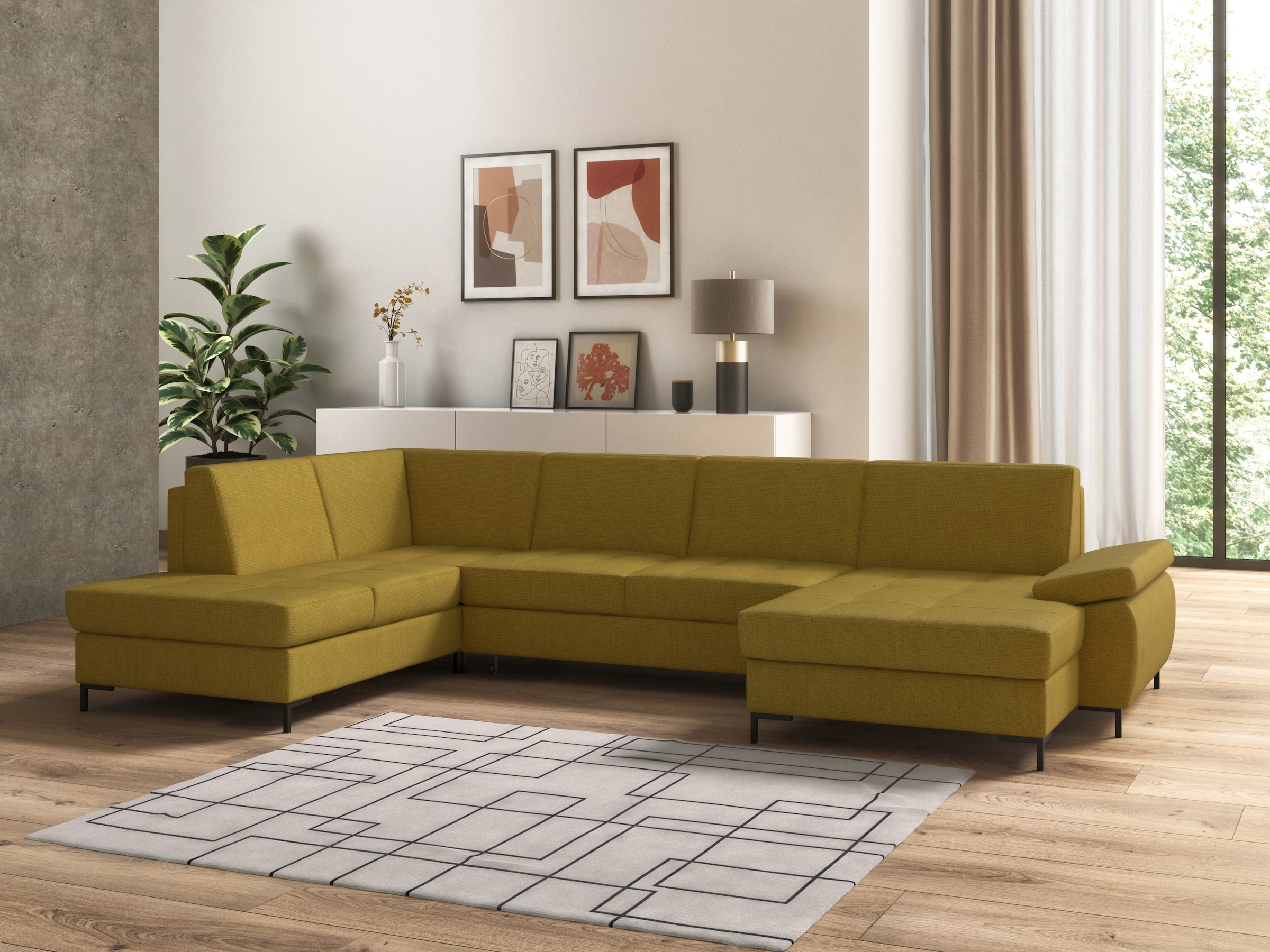 DOMO collection Wohnlandschaft "Capelo, komfortabel, klare Linien zeichnen günstig online kaufen