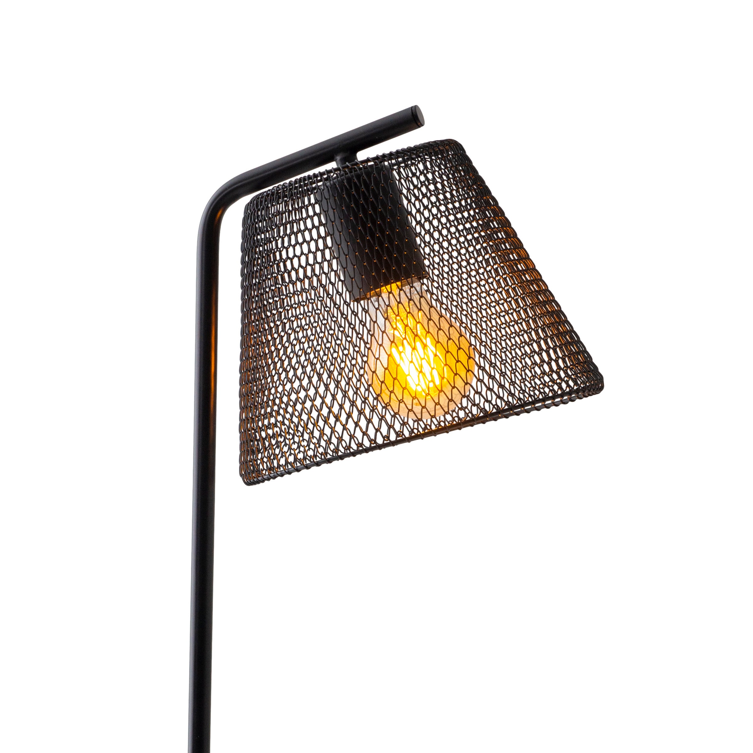 näve Stehlampe »Korie« E27 1 Stk. Metallgeflechtschirm, 1x E27, H: 140cm, Zuleitung 230cm, Fußschalter