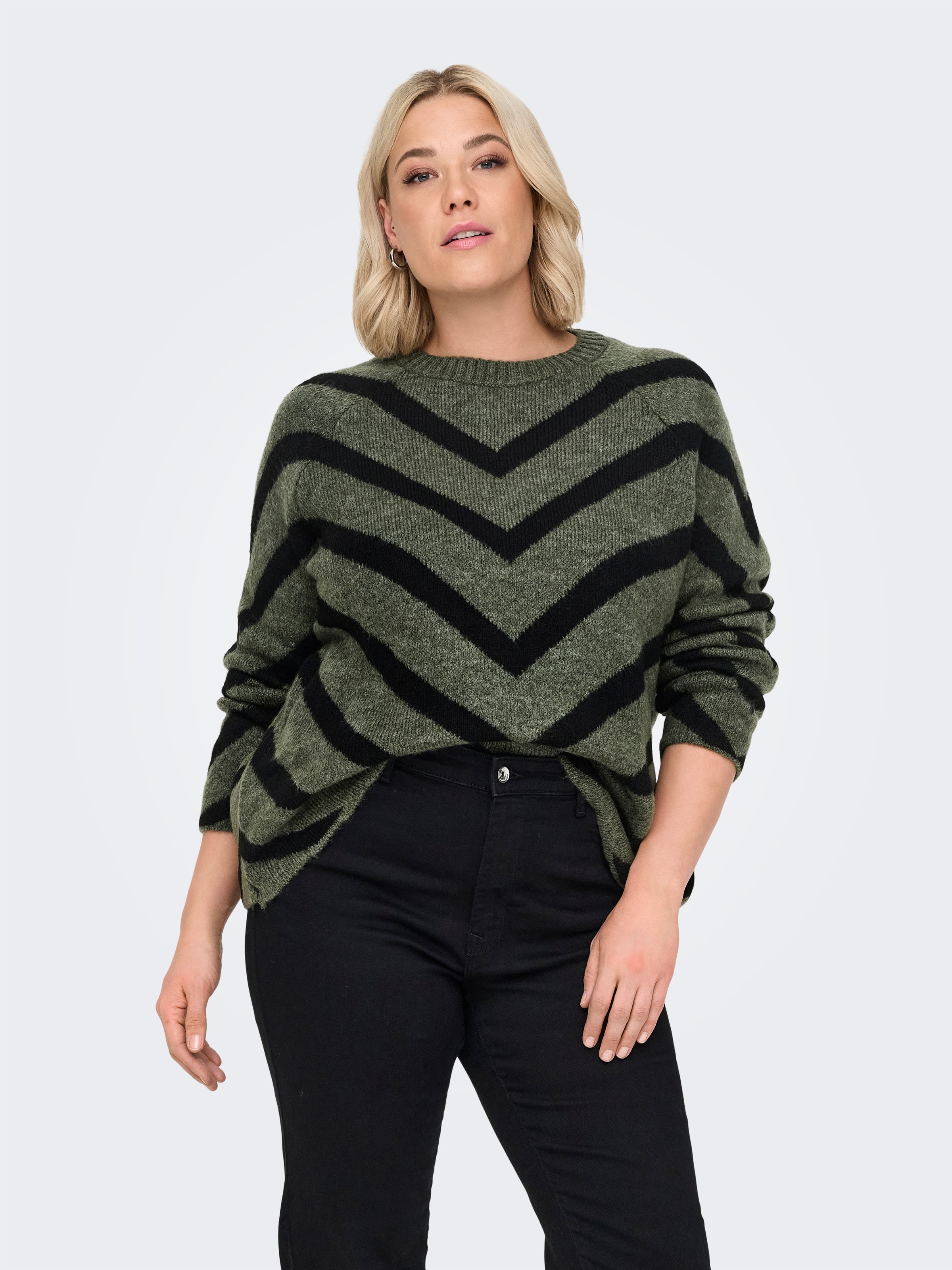 ONLY CARMAKOMA Strickpullover "CARELIZA L/S PULLOVER KNT NOOS" Kunstfaser günstig online kaufen