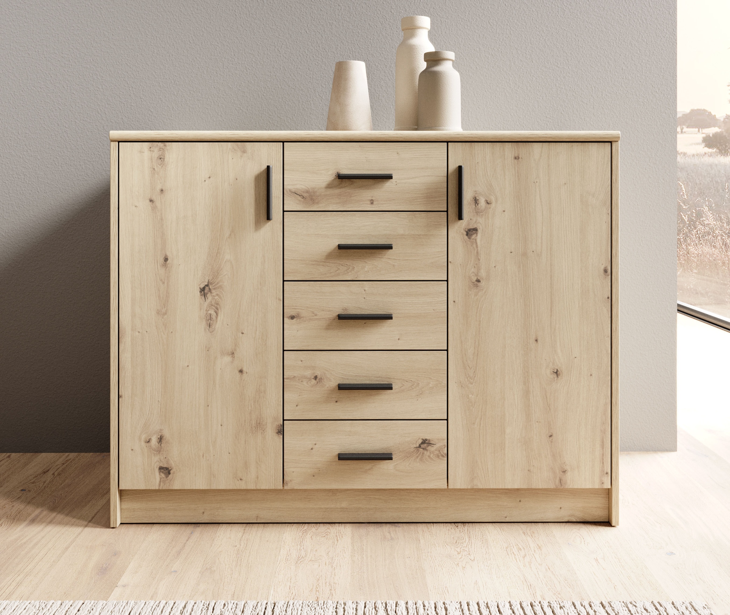 HBZ Sideboard "Nelly Kommode, BxHxT 109x86x50cm" 1 Stk. tlg. Breite 109cm, günstig online kaufen