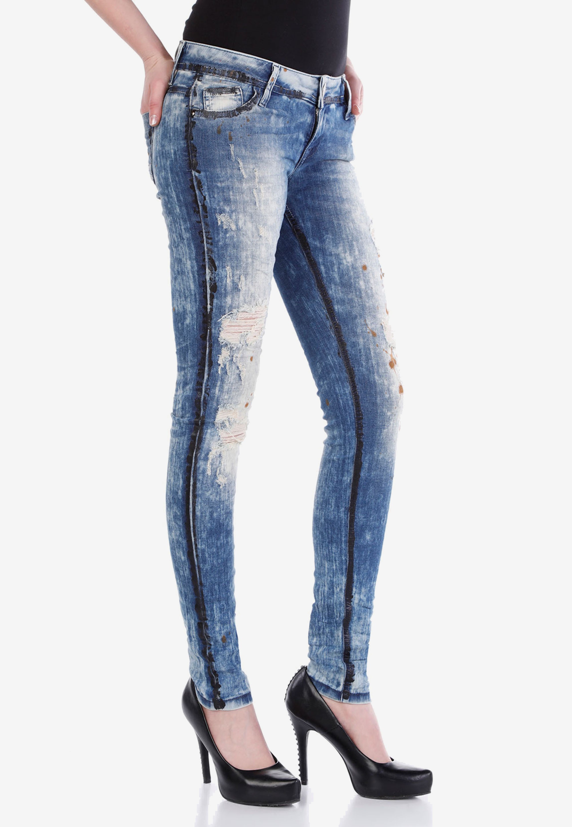 Cipo & Baxx Slim-fit-Jeans, im Used-Look mit Slim-Fit