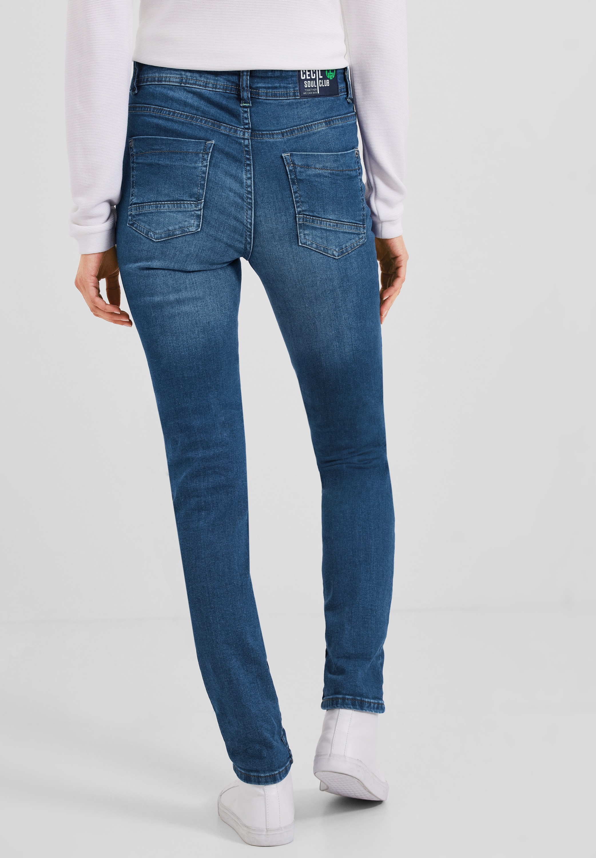 Cecil Slim-fit-Jeans, High Waist