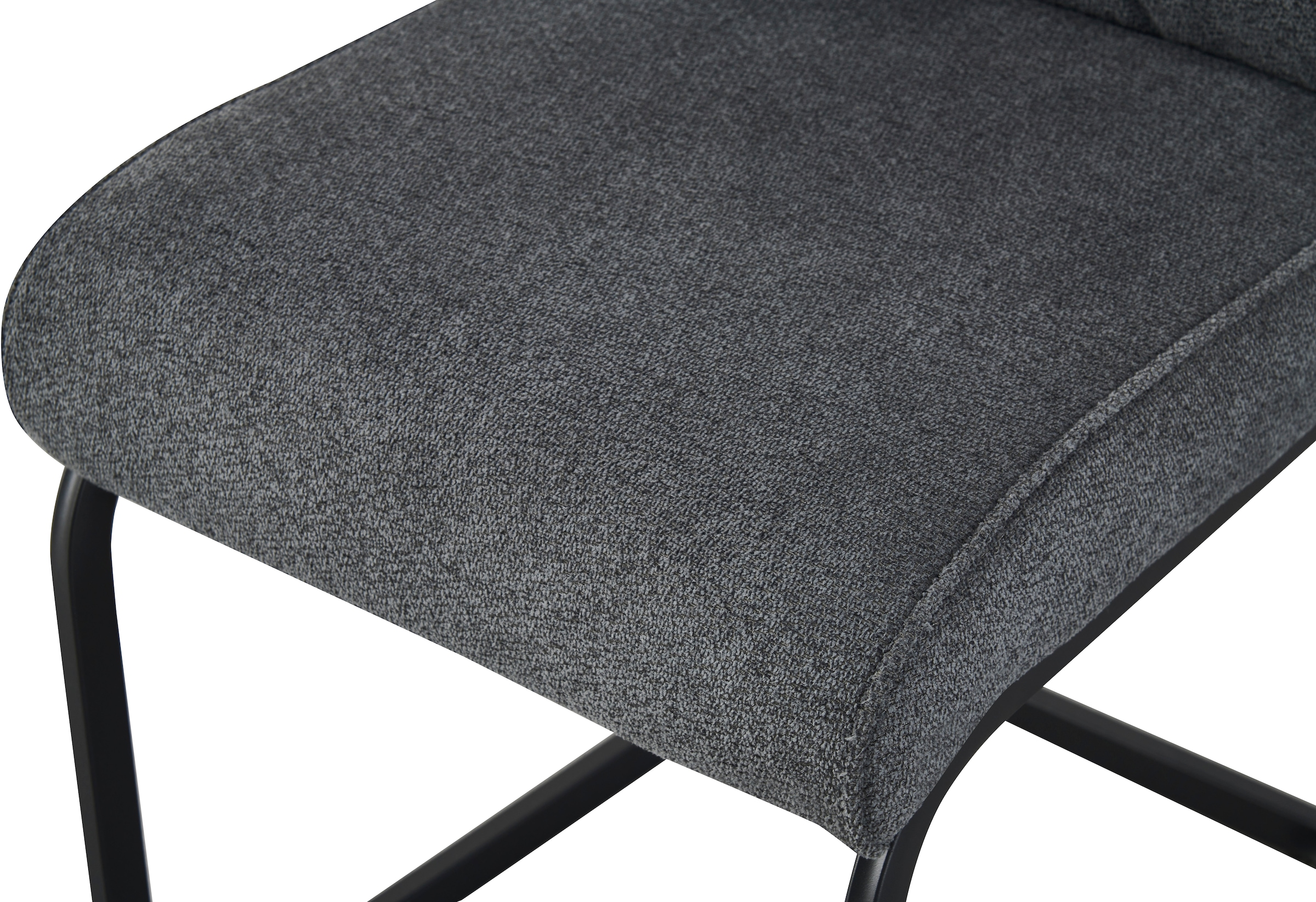 Home affaire Esszimmerstuhl »BARRIE, 2er Set, mit Metallgestell in matt schwarz« (Set) 2 Stk.in verschiedenen Farben, Belsatbarkeit pro Stuhl 120 kg, mit Armlehne