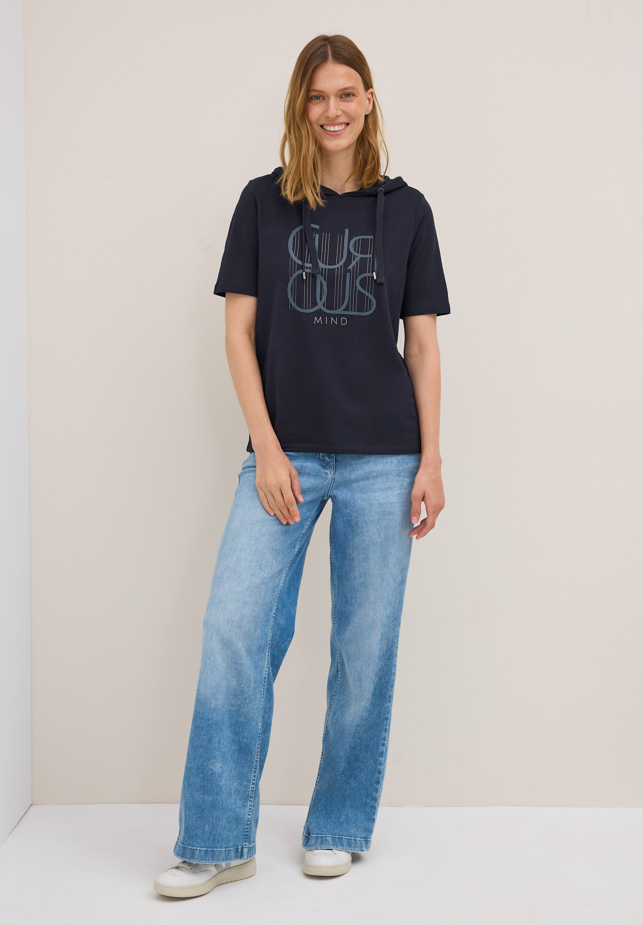 Cecil T-Shirt, mit Kapuze mit Tunnelzugband
