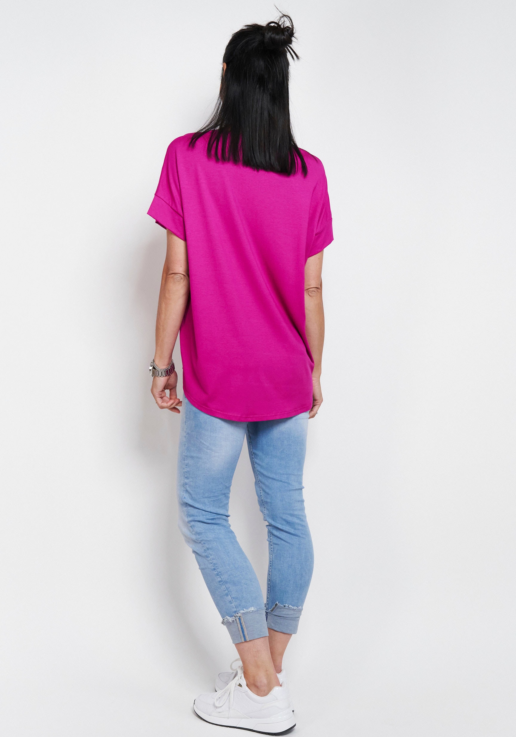 Seidel Moden Kurzarmshirt, mit überschnittenen Schultern, MADE IN GERMANY