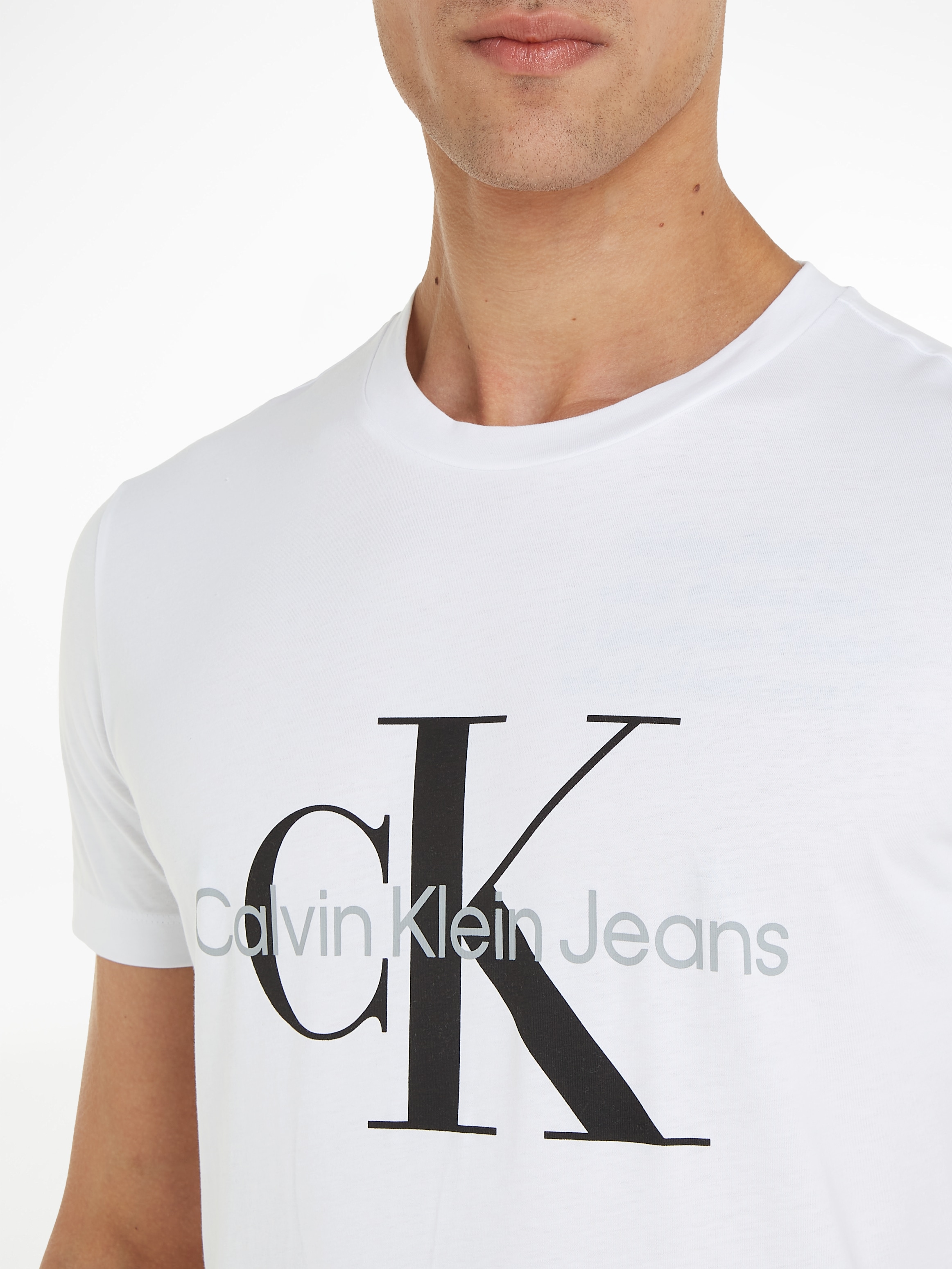 Calvin Klein Jeans T-Shirt »ICONIC MONOGRAM SLIM TEE«, mit großem CK-Print