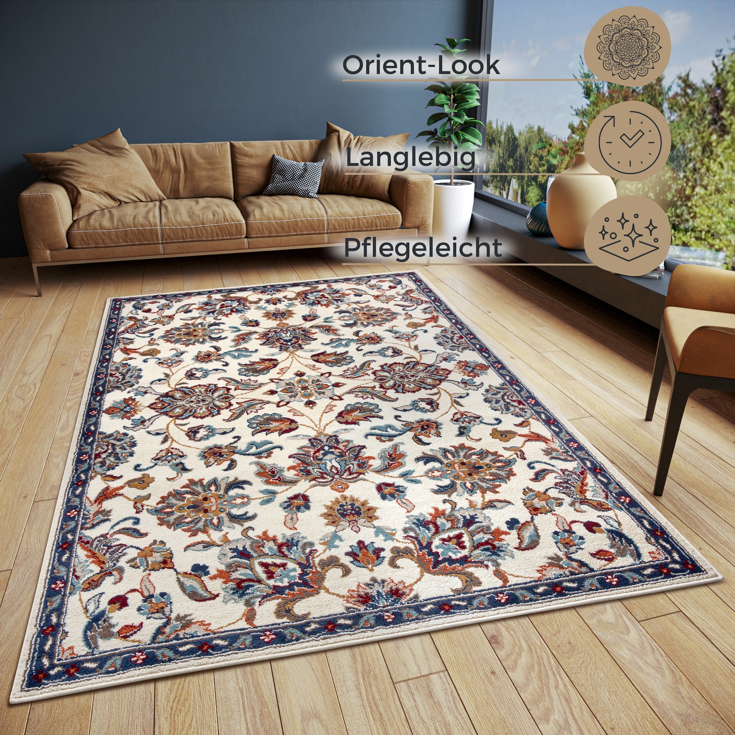 HANSE Home Teppich »Caracci«, rechteckig, 8 mm Höhe, Läufer, Orientalisch, Kurzflor, Wohnzimmer, Schlafzimmer, Esszimmer