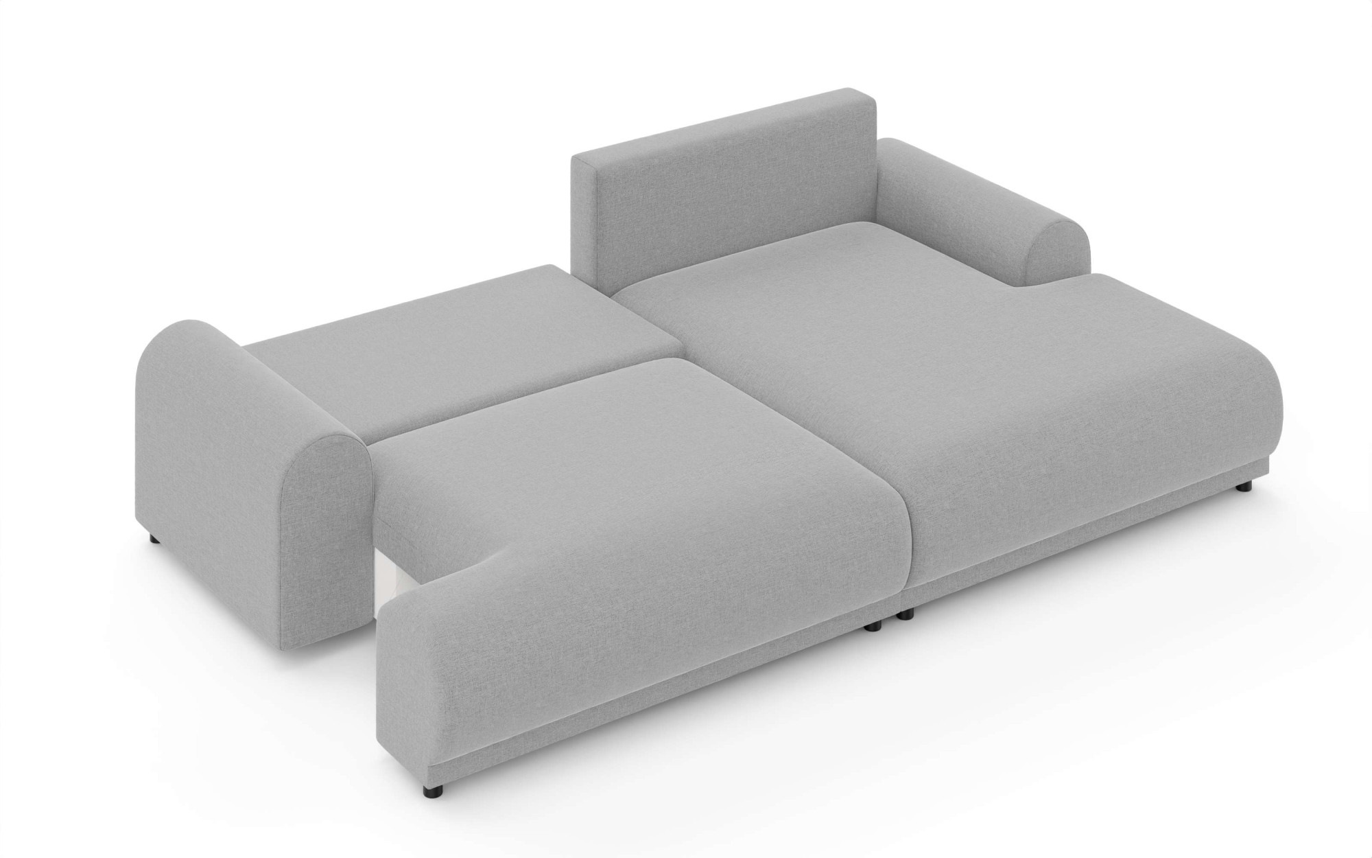 INOSIGN Ecksofa »Marsby, mit Bettfunktion und Bettkasten, Maße: B/H/T 242/65/145 cm«, L-Form mit Wellenunterfederung, Recamiere links oder rechts bestellbar