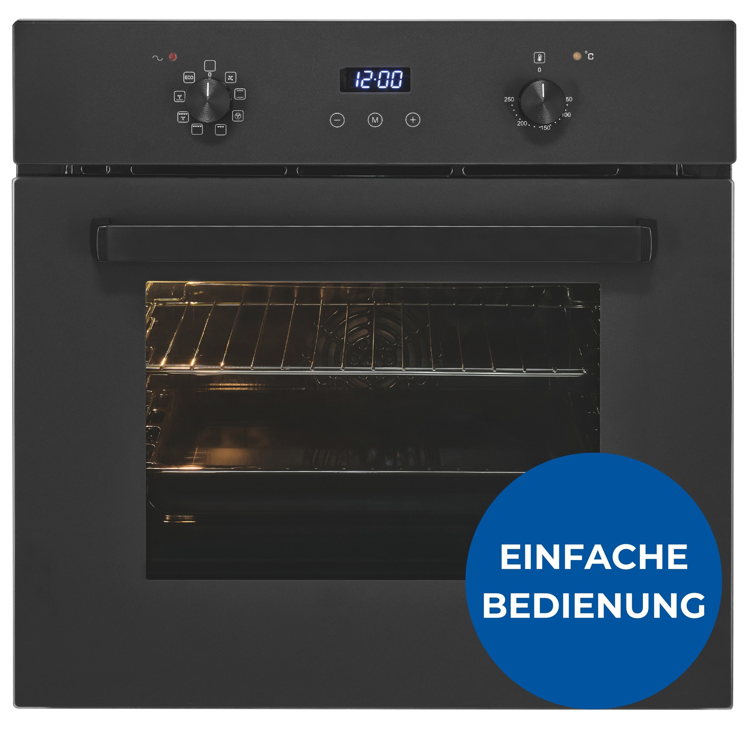 exquisit Einbaubackofen "EBE367-H-120 mattschwarz" günstig online kaufen