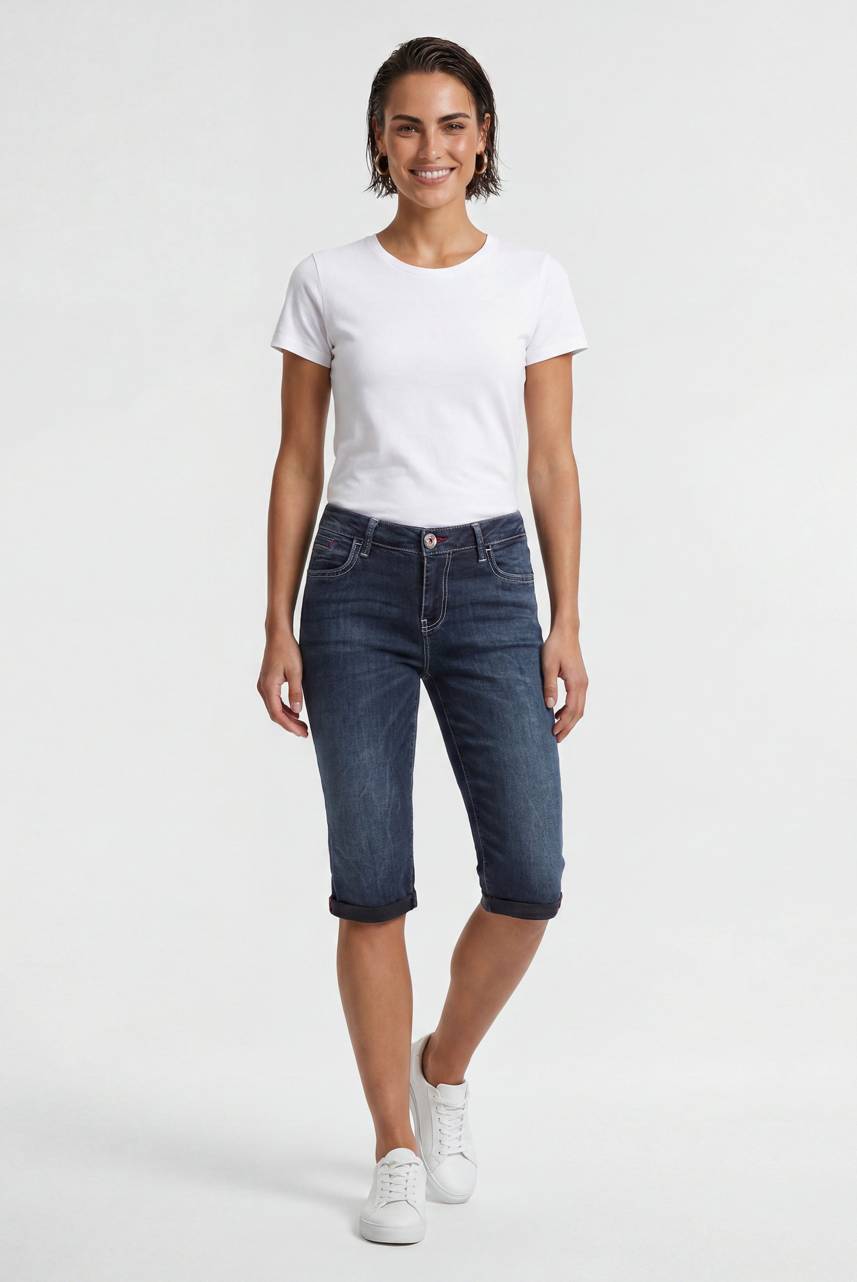 SOCCX Regular-fit-Jeans mit Turn-Up Saum