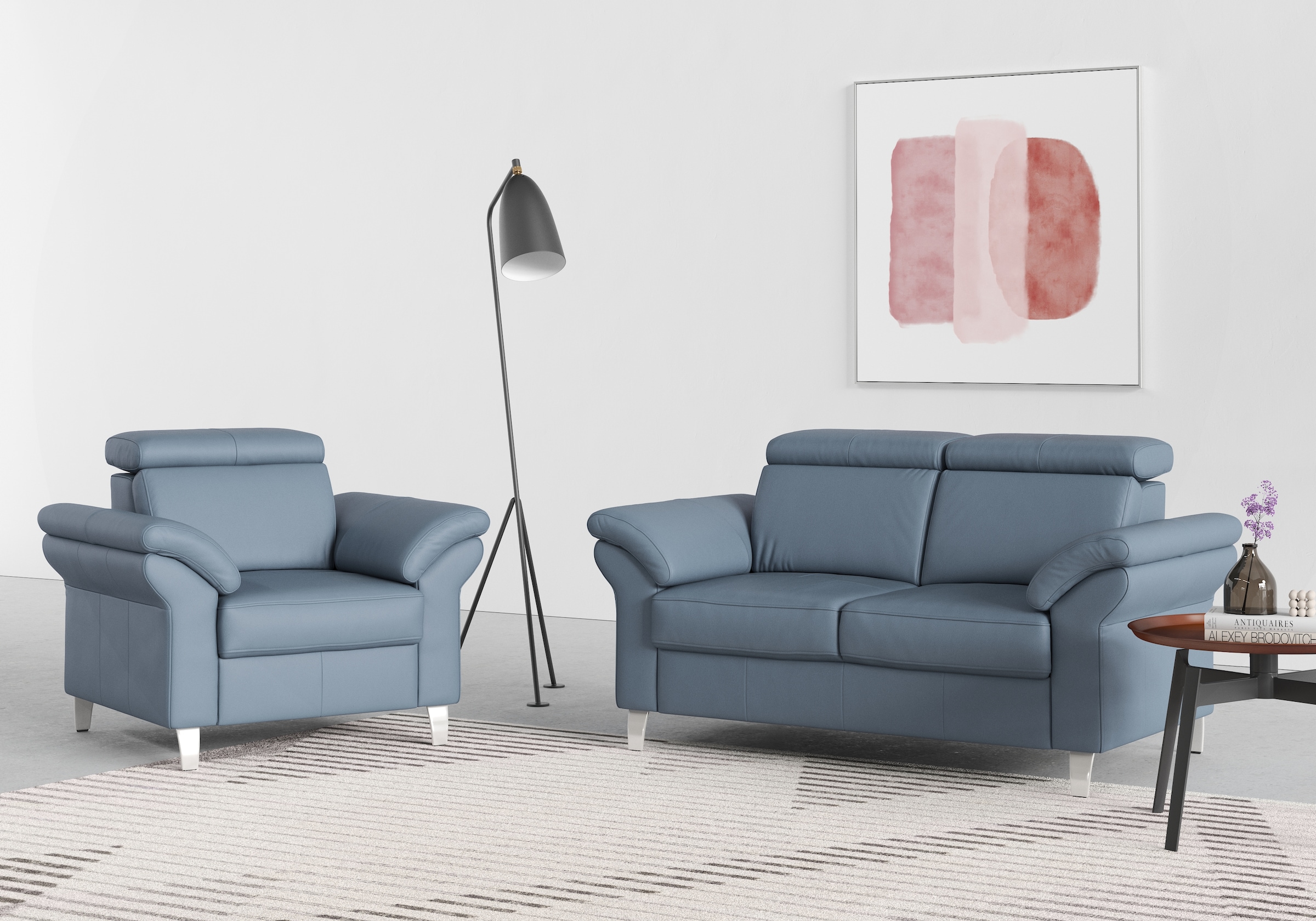 sit&more 2-Sitzer »Arngast«, inklusive Federkern und Kopfteilverstellung