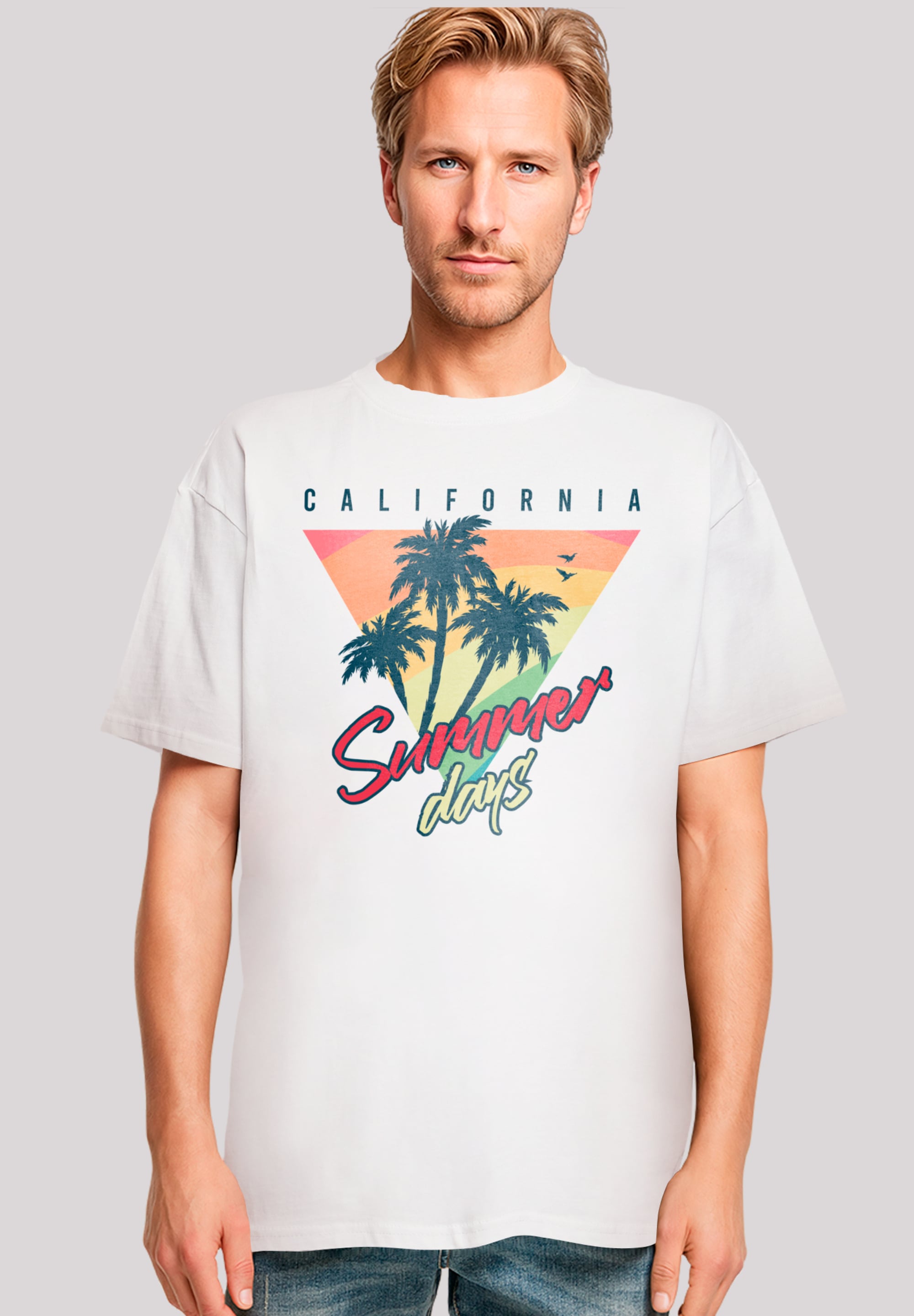 F4NT4STIC T-Shirt "California Palmen Retro", Premium Qualität günstig online kaufen