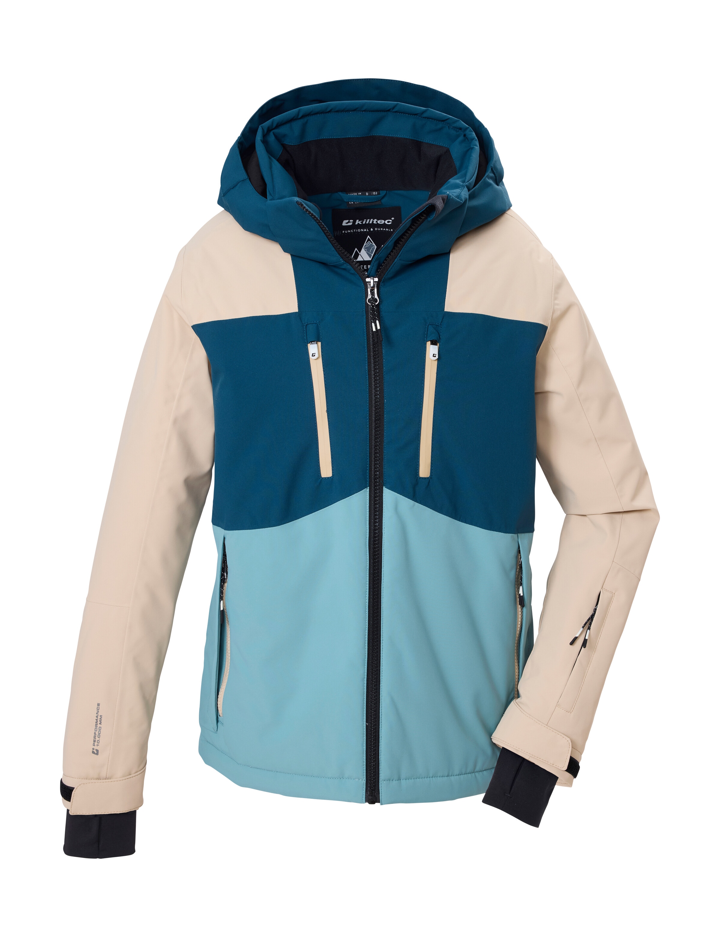 Killtec Skijacke "KSW 216 BYS SKI JCKT" Wasserdichte, atmungsaktive Skijacke mit abnehmbarer Kapuze