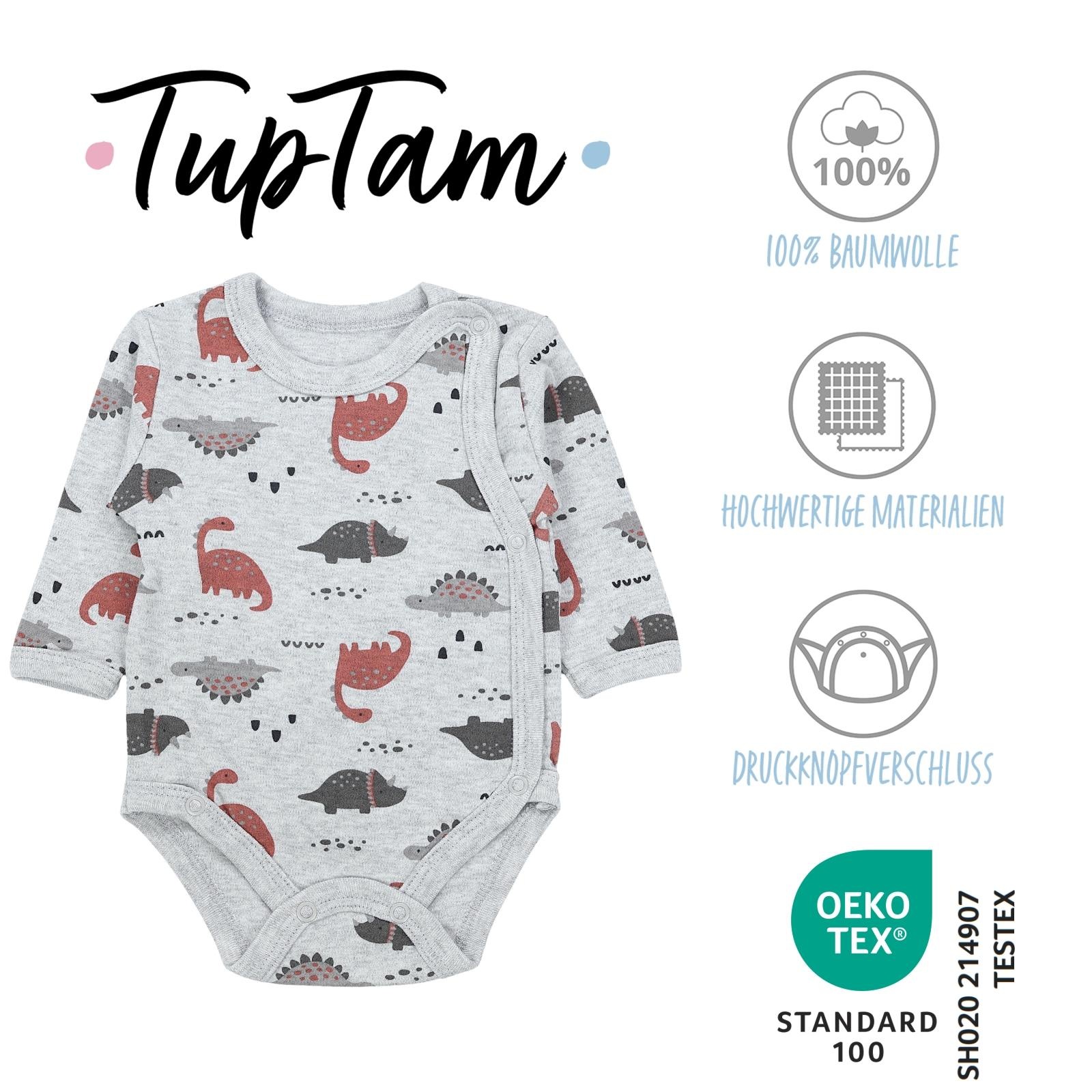 TupTam Langarmwickelbody »Wickelbody Baby Langarm Wickelbody 5er Pack«
