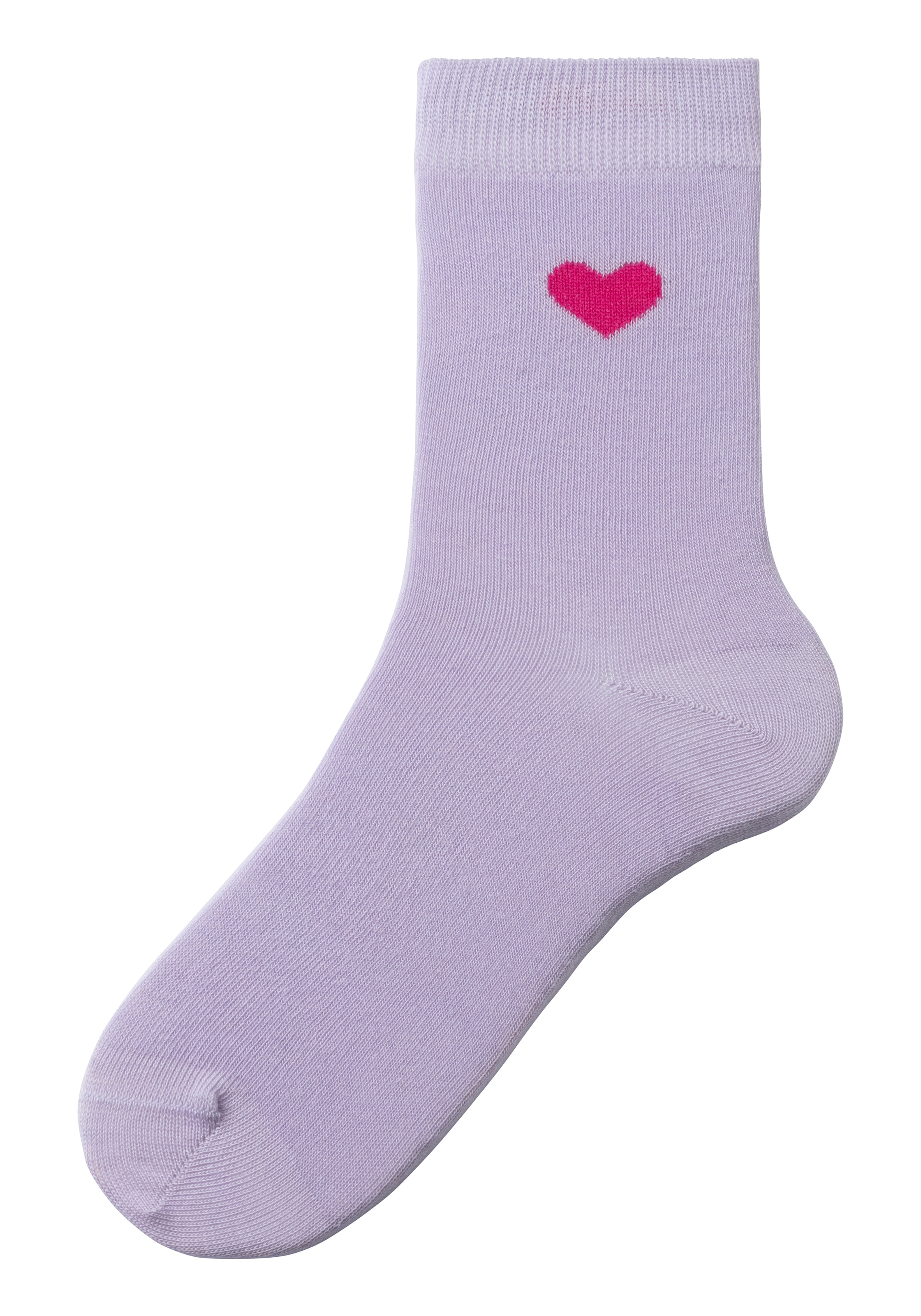 LASCANA Basicsocken, (Box, 7 Paar), in Geschenkbox für den Valentinstag
