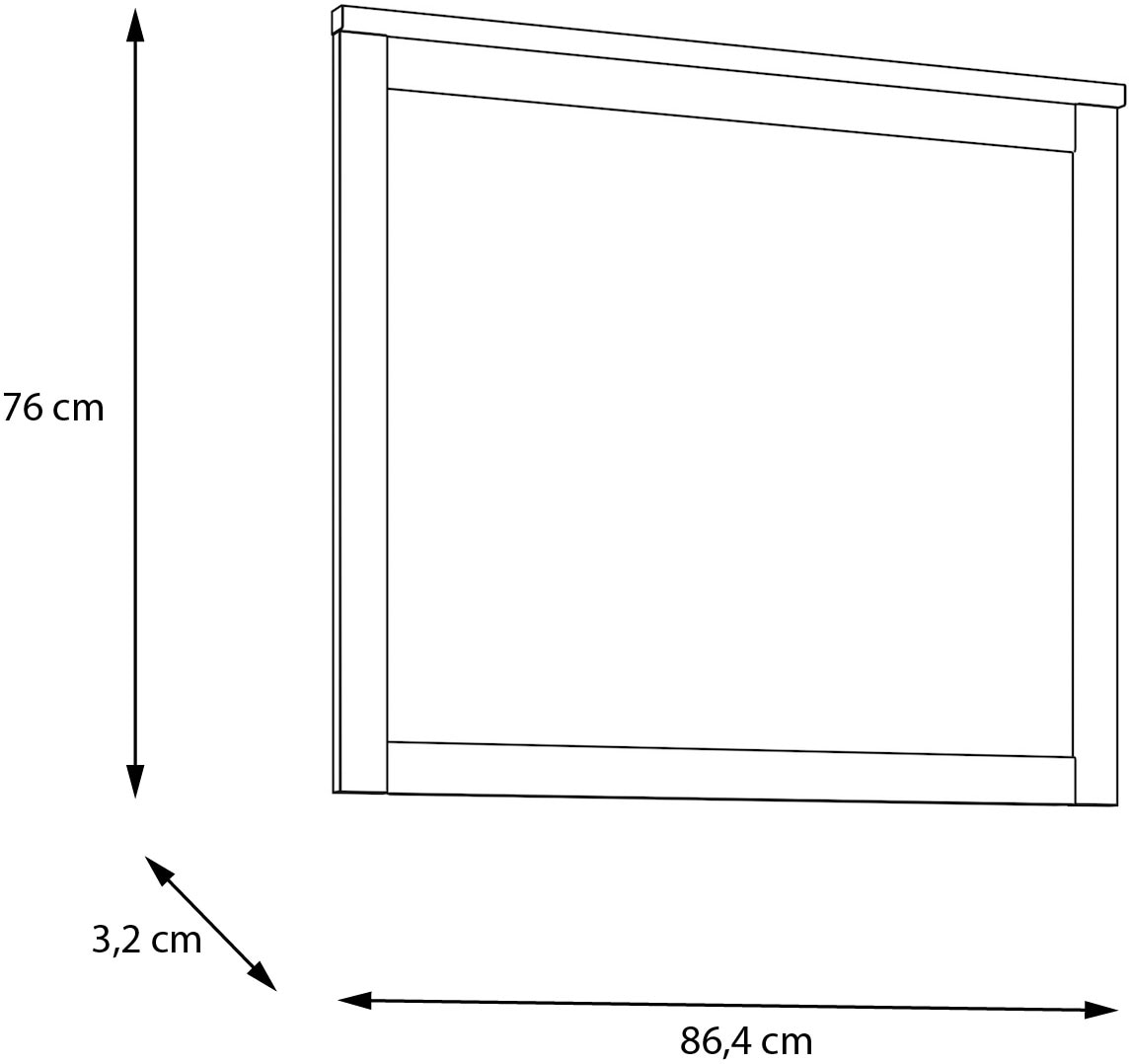 FORTE Garderobenspiegel »Bohol Spiegel, Rahmenoptik B/H/T 86,4/76/3,2 cm«